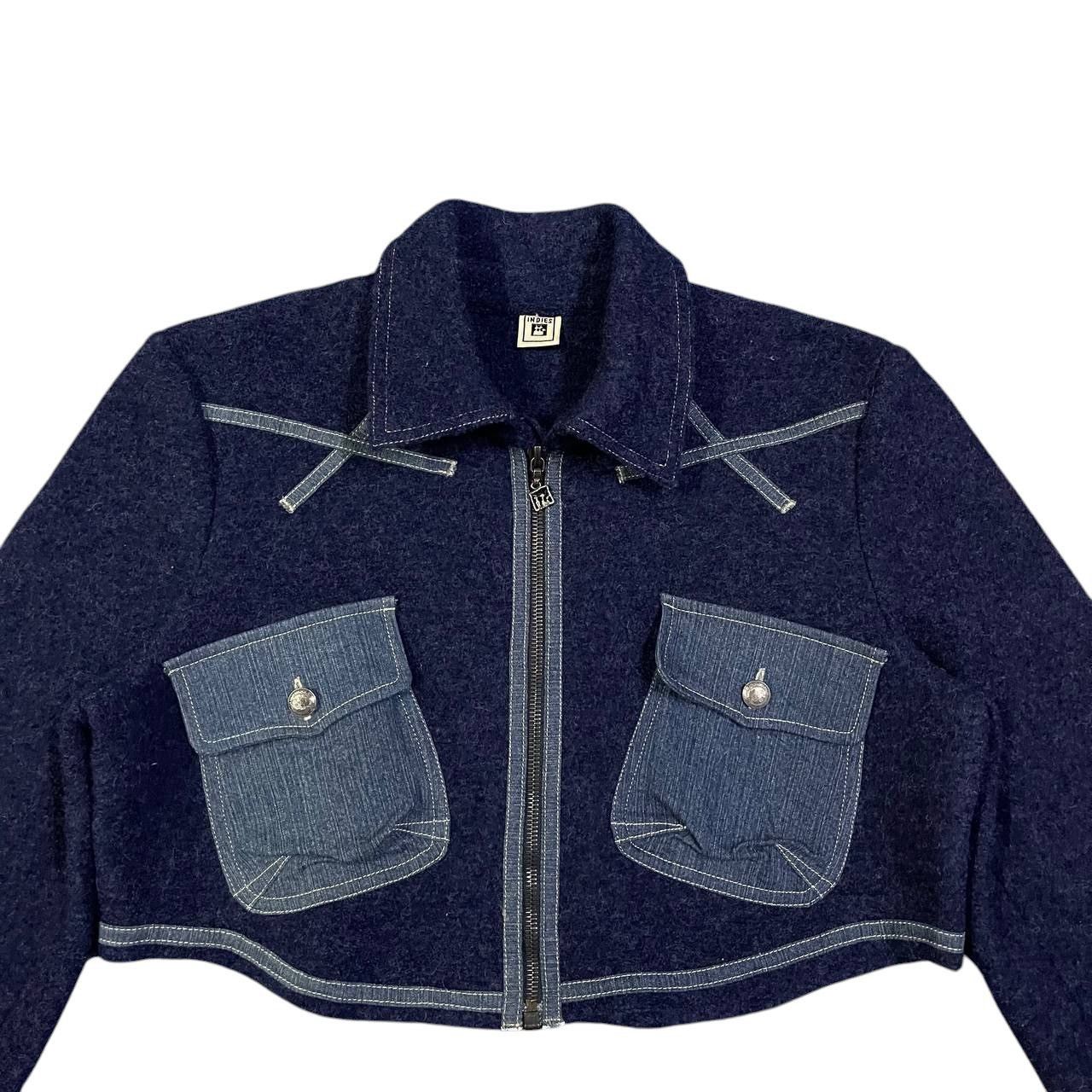 Other Vintage Indies Wool Cropped Jacket Size S / US 4 / IT 40 - 2 Thumbnail
