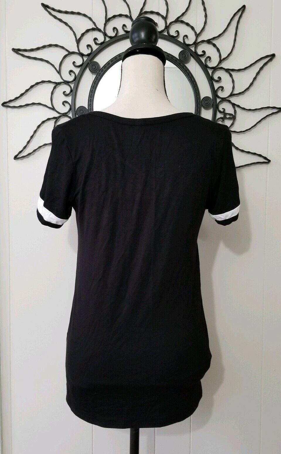 Designer Raggs To Riches Top Medium Baseball Short Sleeve Black Size M / US 6-8 / IT 42-44 - 2 Thumbnail