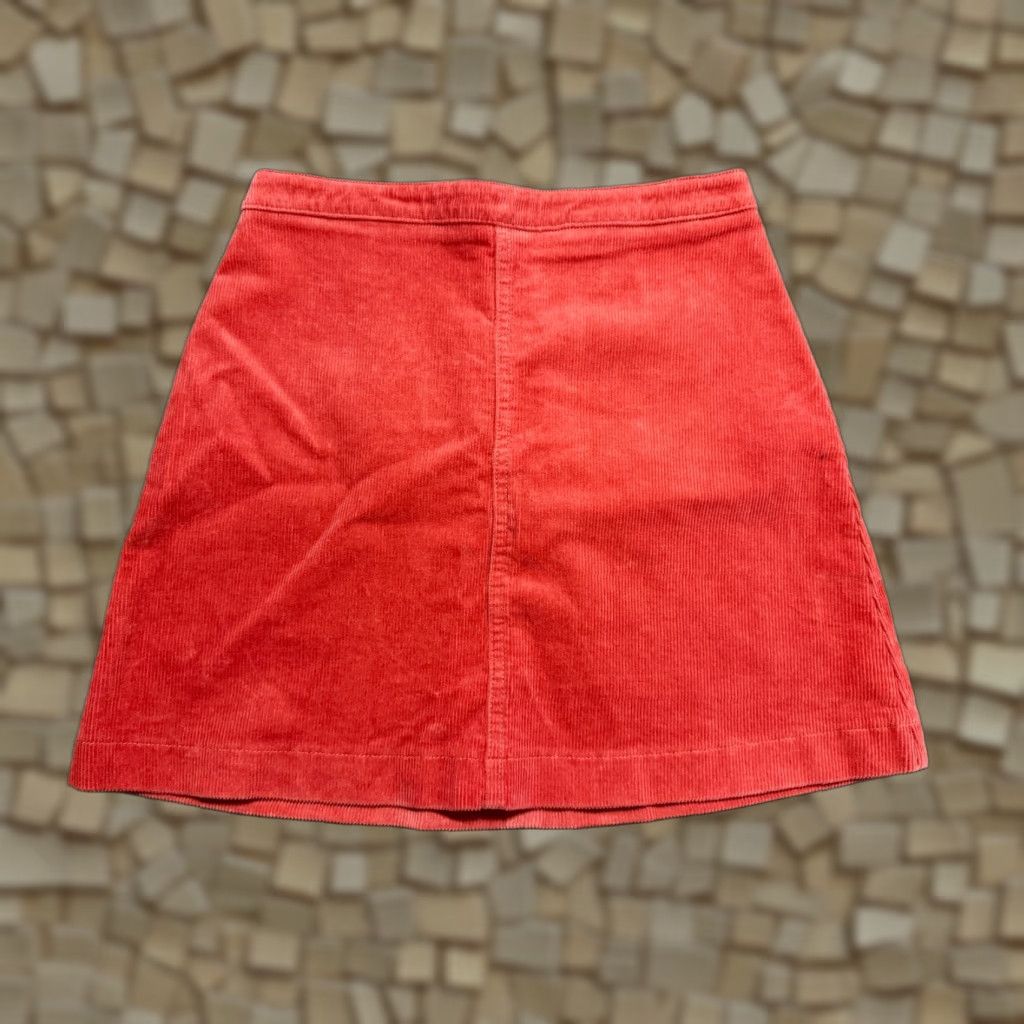 Forever 21 FOREVER 21 Skirt Womens Size S Orange Corduroy A-Line Back Zip NWT Size 28" / US 6 / IT 42 - 1 Thumbnail