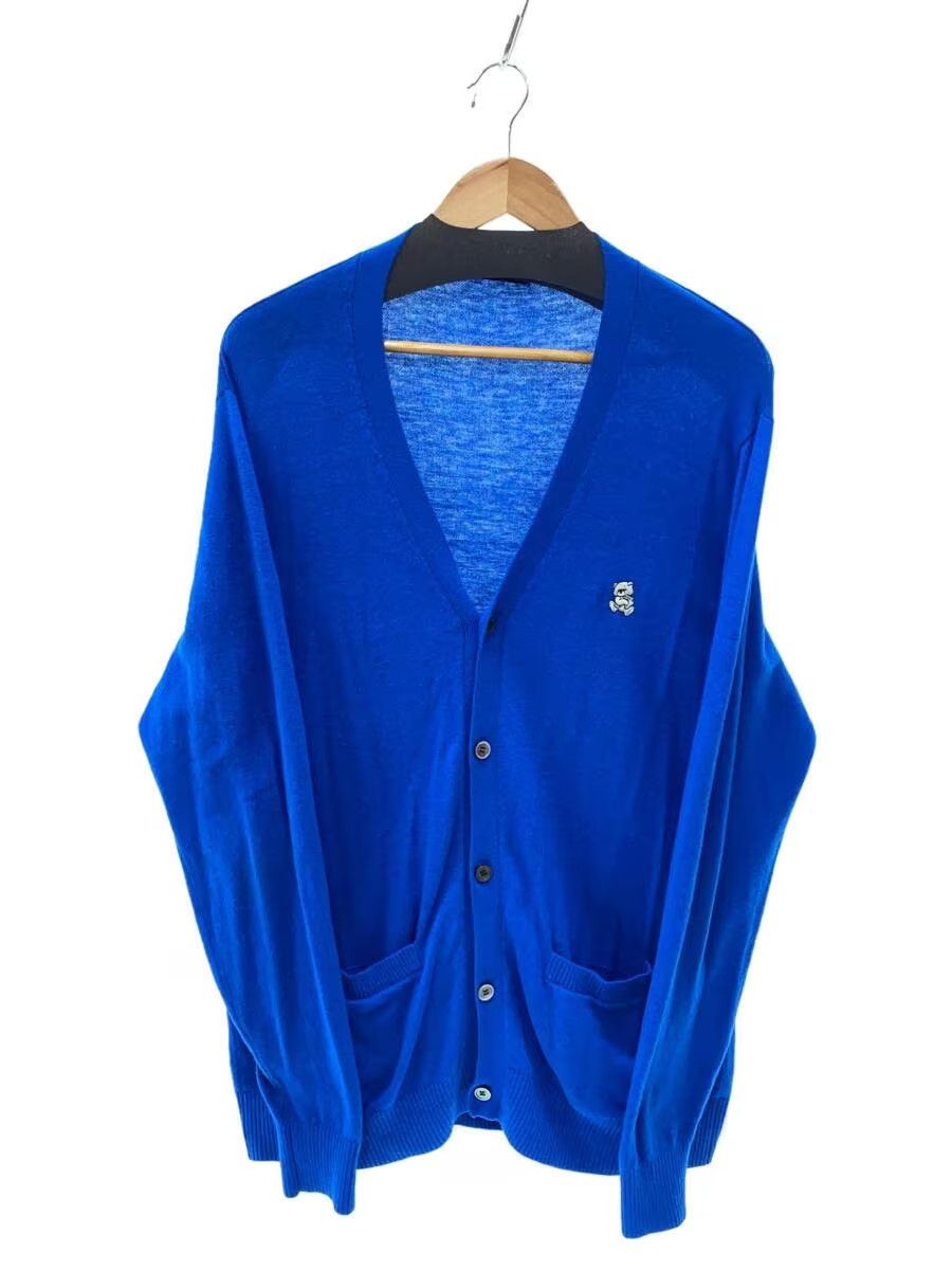 image of Undercover Blindfold Bear Wool Knit Cardigan in Blue, Men's (Size XL)