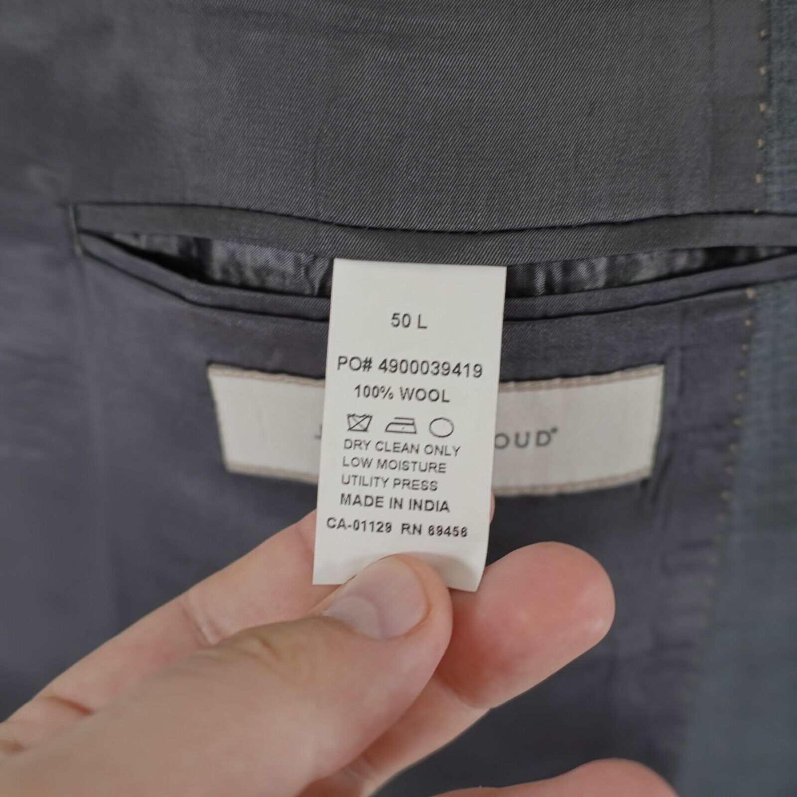 Joseph Abboud Joseph Abboud Wool Gray 2 Button Blazer 48L Tagged 50L Size 48L - 9 Thumbnail