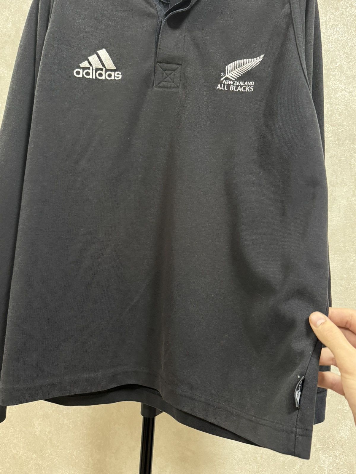 Adidas Rare Vintage Adidas New Zealand All Blacks Rugby Jersey Size US L / EU 52-54 / 3 - 8 Thumbnail