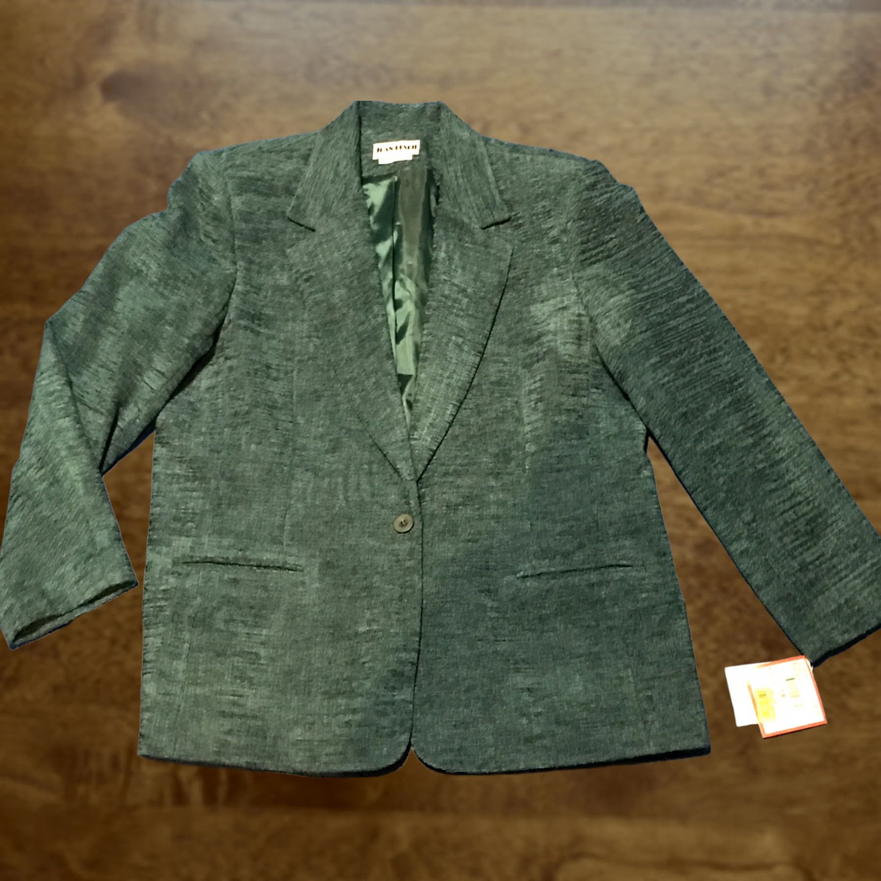 Vintage VINTAGE Blazer Women 18 Teal 90s NWT Joan Leslie Acylic Relaxed Buttoned Cardigan? Size XXL / US 16-18 / IT 52-54 - 1 Thumbnail