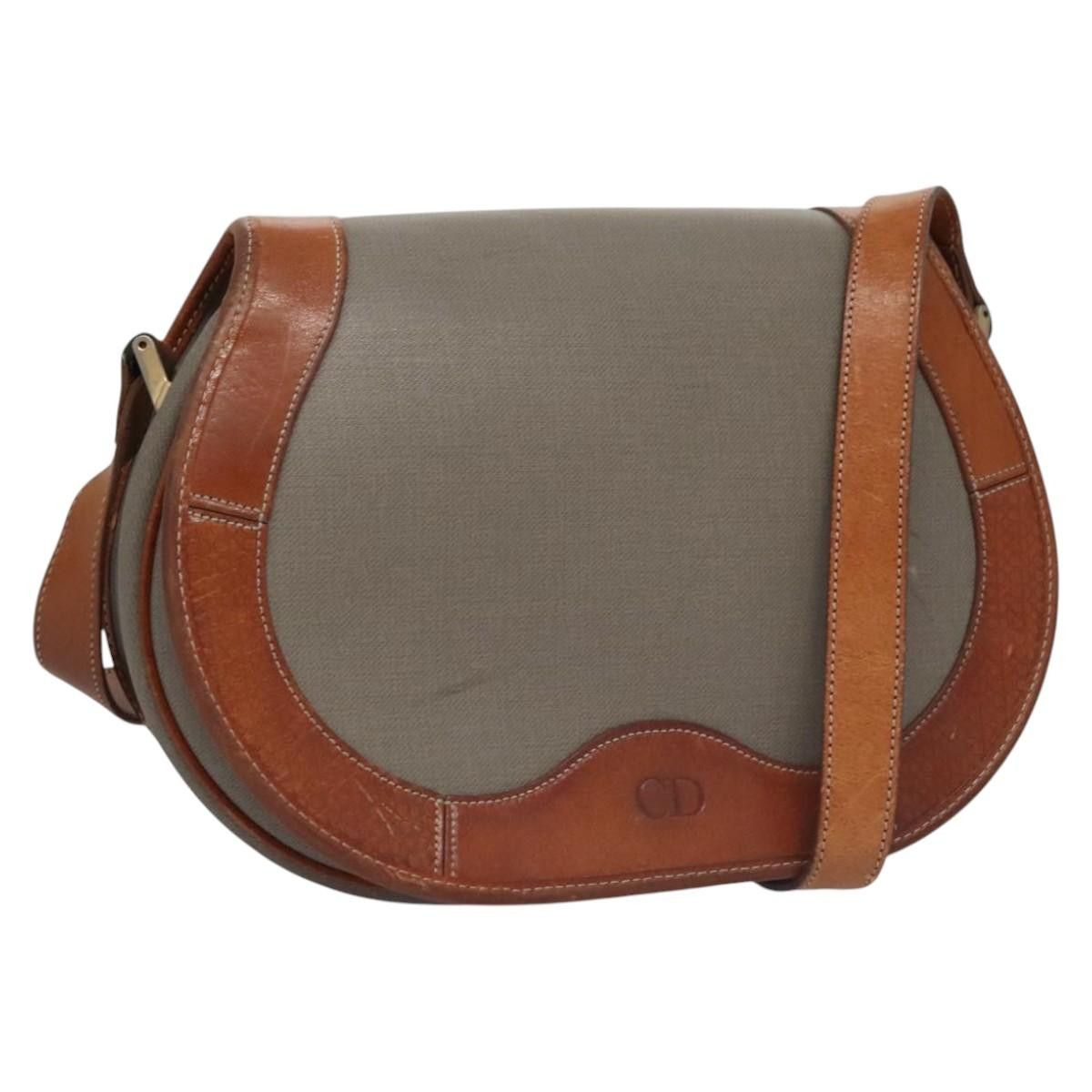 Dior Grey Canvas Shoulder Bag (Pre-Owned) Size ONE SIZE - 1 Thumbnail