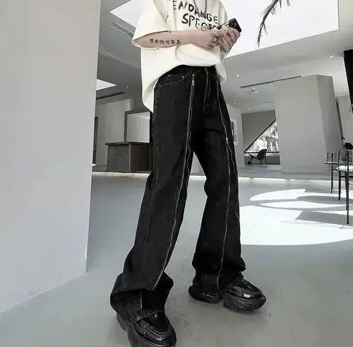 Other Y2K Solid Grey Zipper Jean Size US 30 / EU 46 - 2 Thumbnail