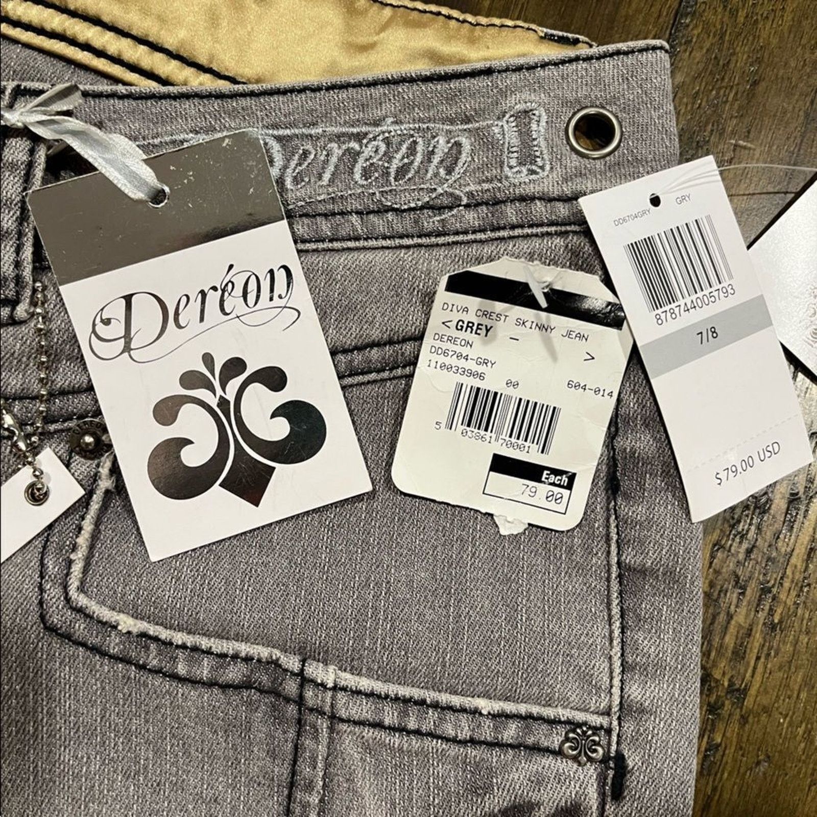 NBDN Nobrandedon NWT House of Deréon Beyoncé Jeans Diva Crest Skinny Size 30" / US 8 / IT 44 - 5 Thumbnail