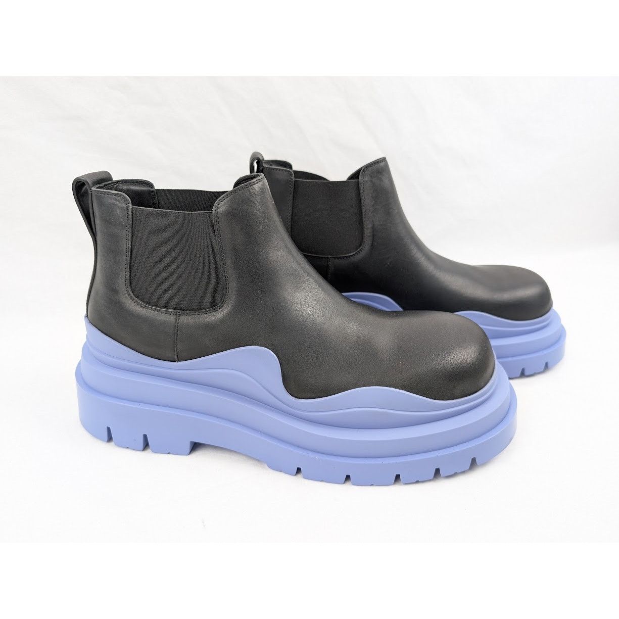 Bottega Veneta o1rshd1 Military Calf The Tire Boots in Black/Purple Size US 11 / EU 44 - 16 Thumbnail