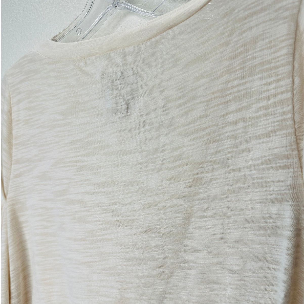 Chaser Brand Chaser Cream V-Neck Cold Shoulder Long Sleeve Burnout Top L Size L / US 10 / IT 46 - 12 Thumbnail