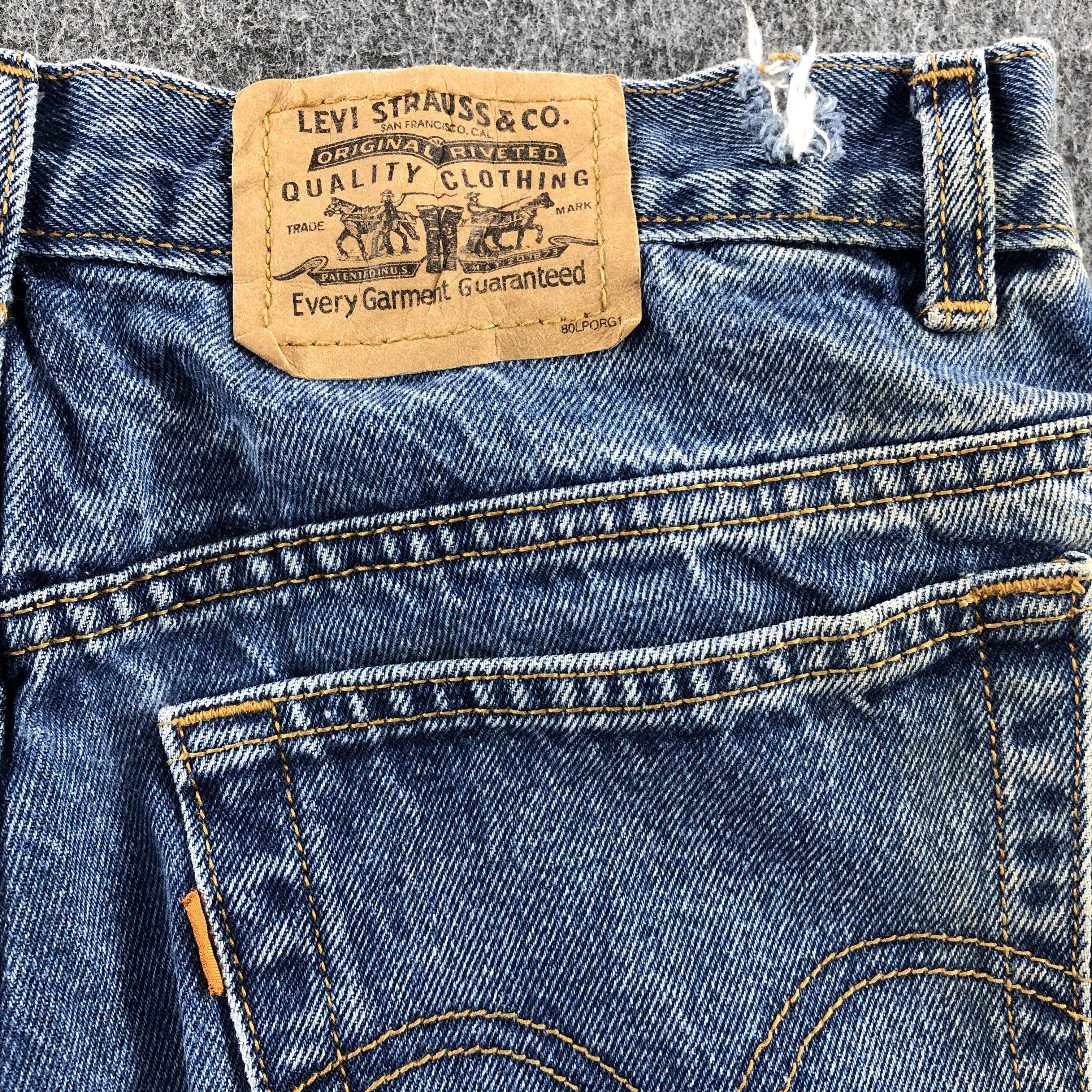 Levi's Vintage 90s Blue Wash Levis Orange Tab Jeans-J1221 Size US 30 / EU 46 - 5 Thumbnail