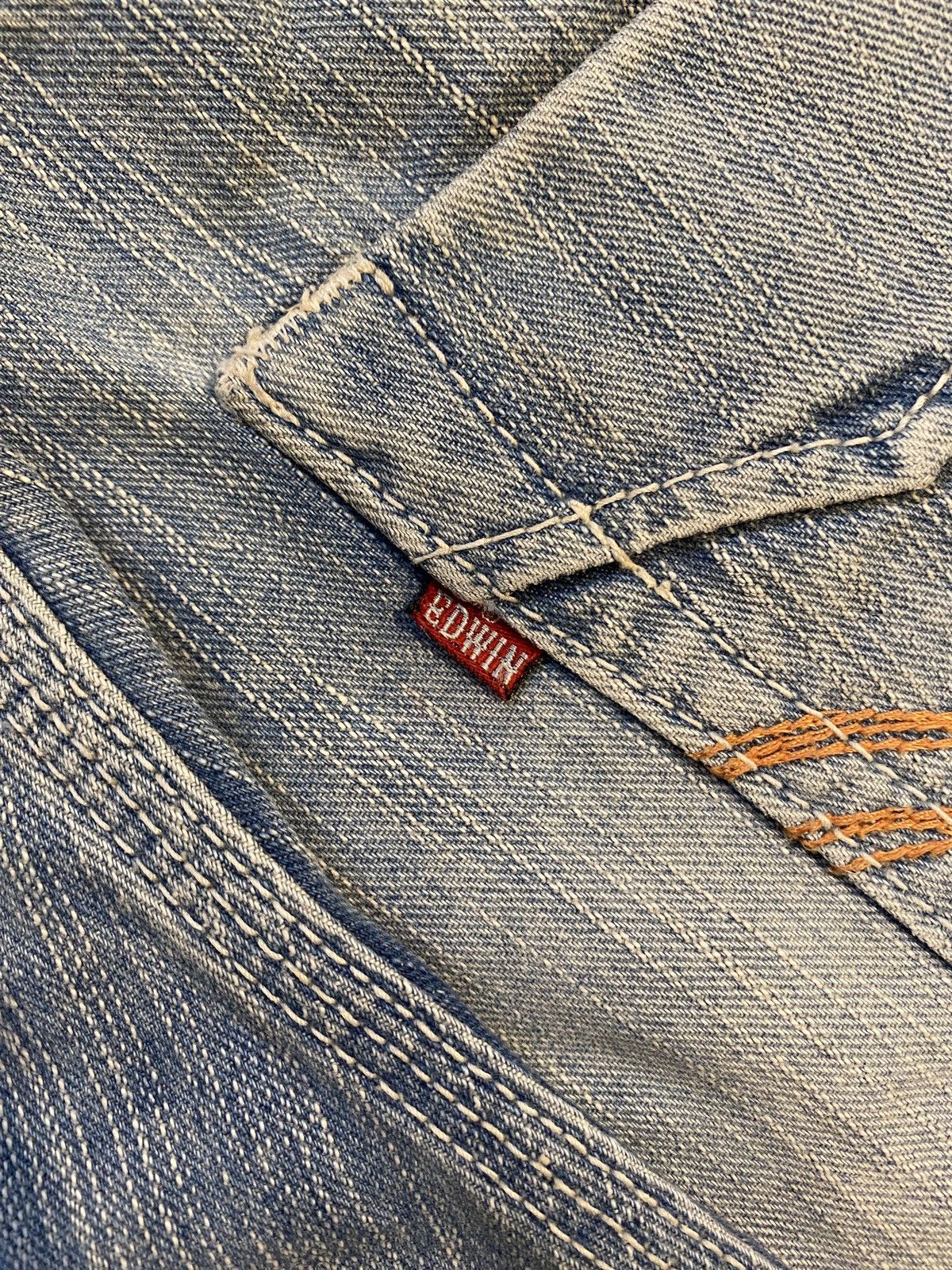 Edwin Edwin Japanese Brand Washed Patchwork Denim Jeans Size US 30 / EU 46 - 9 Thumbnail