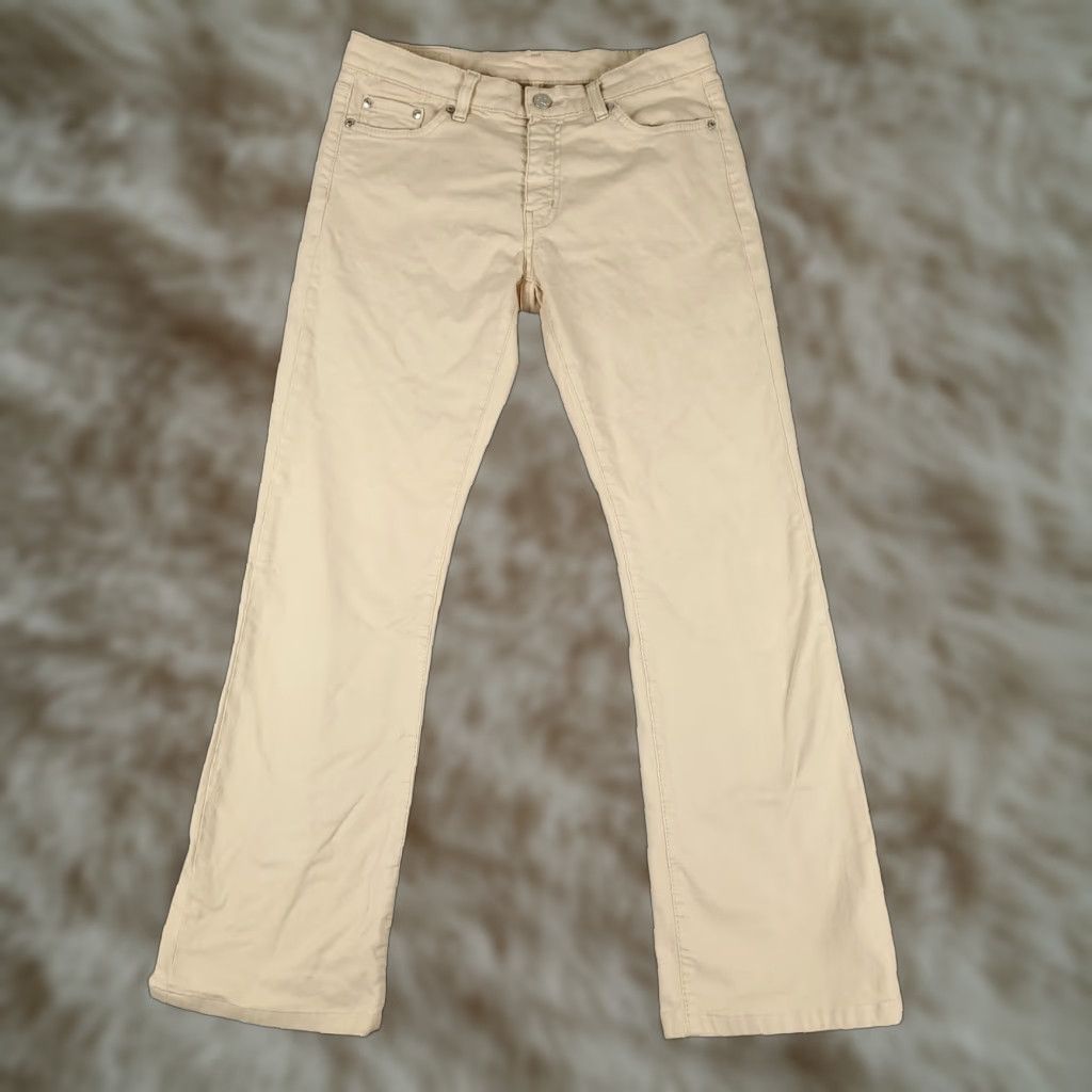 Lacoste Lacoste Jeans Womens Bootcut Denim Pants Size 28 Beige Regular Fit 5-Pocket Size 28" / US 6 / IT 42 - 1 Thumbnail