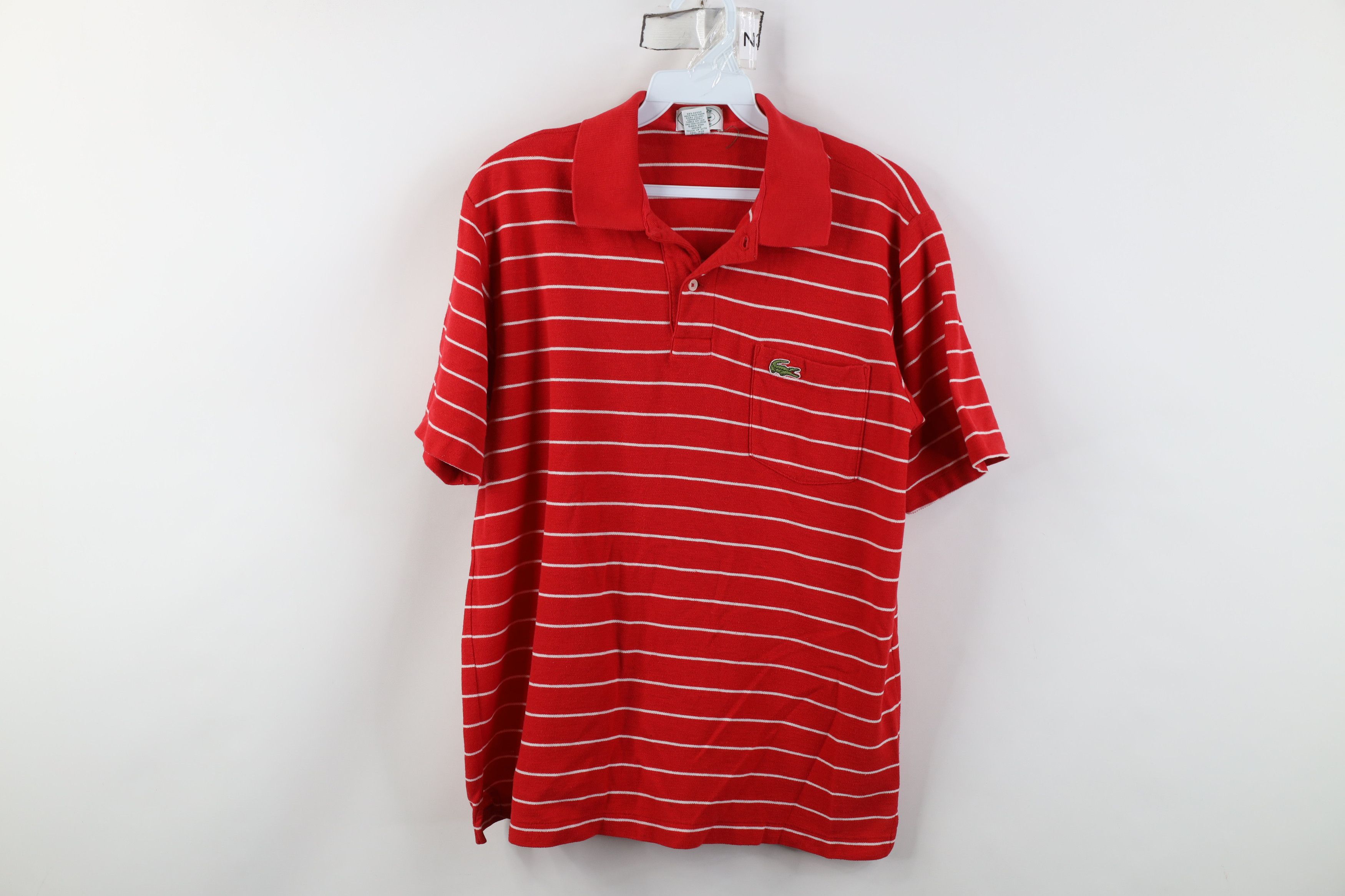 Lacoste Vintage 80s Izod Lacoste Knit Golf Polo Shirt Red USA Size US M / EU 48-50 / 2 - 1 Thumbnail