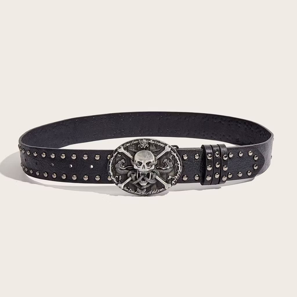 Japanese Brand 💥skull head snake black belt Size ONE SIZE - 2 Thumbnail