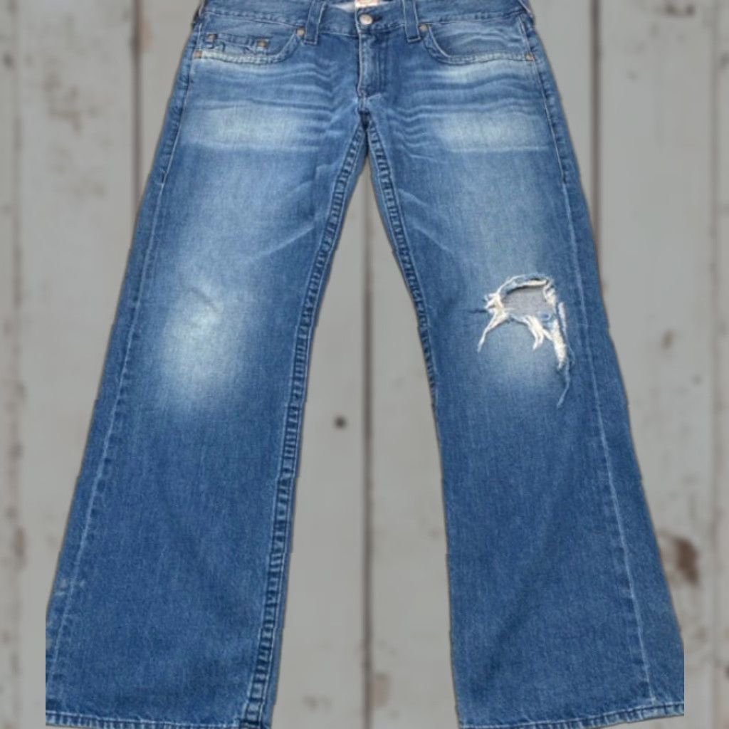 True Religion VINTAGE True Religion Bobby Jeans Bootcut 38x33 Blue Denim Distressed Mens Size US 38 / EU 54 - 1 Thumbnail