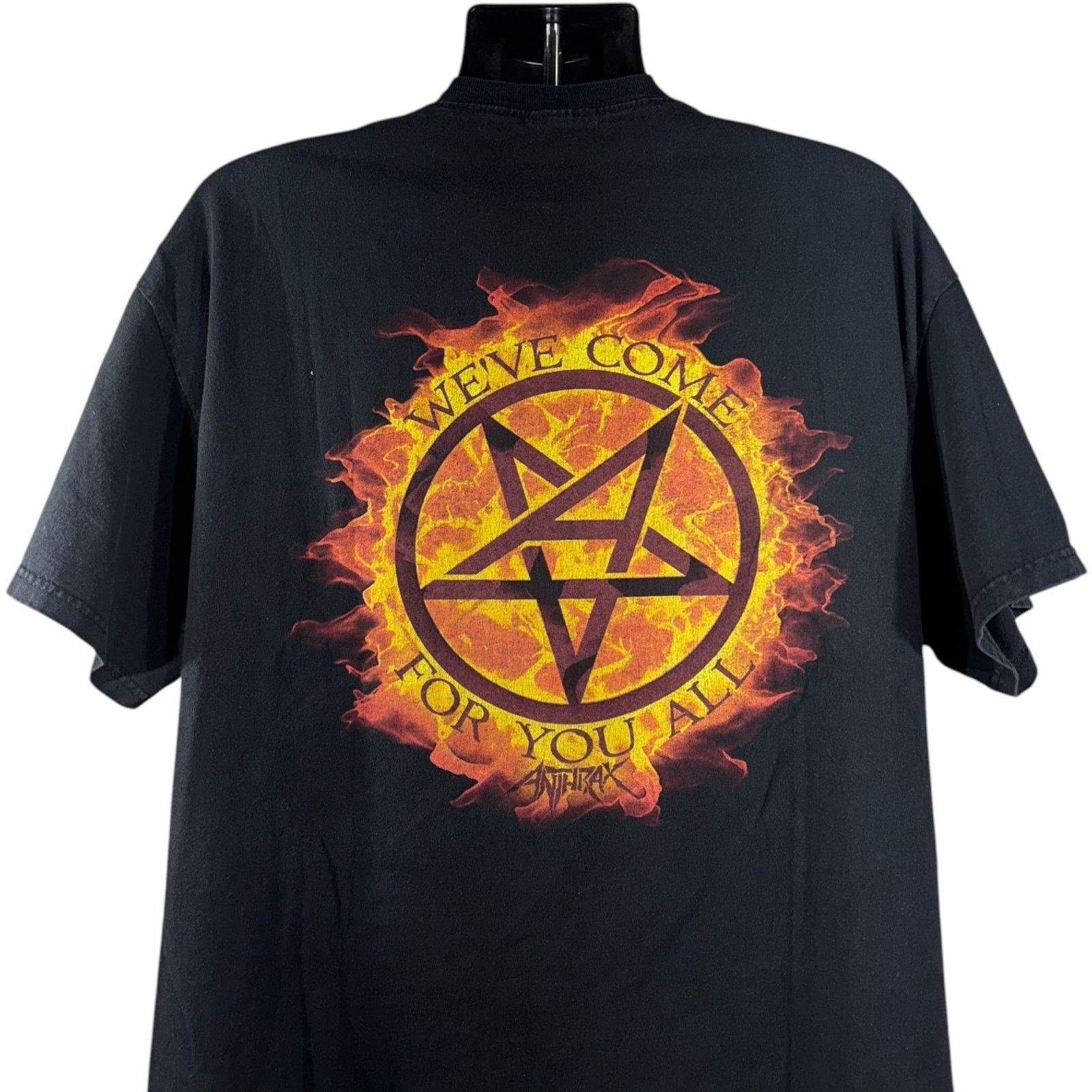 Vintage Vintage Anthrax Flame Logo Tee XL Size US XL / EU 56 / 4 - 6 Thumbnail