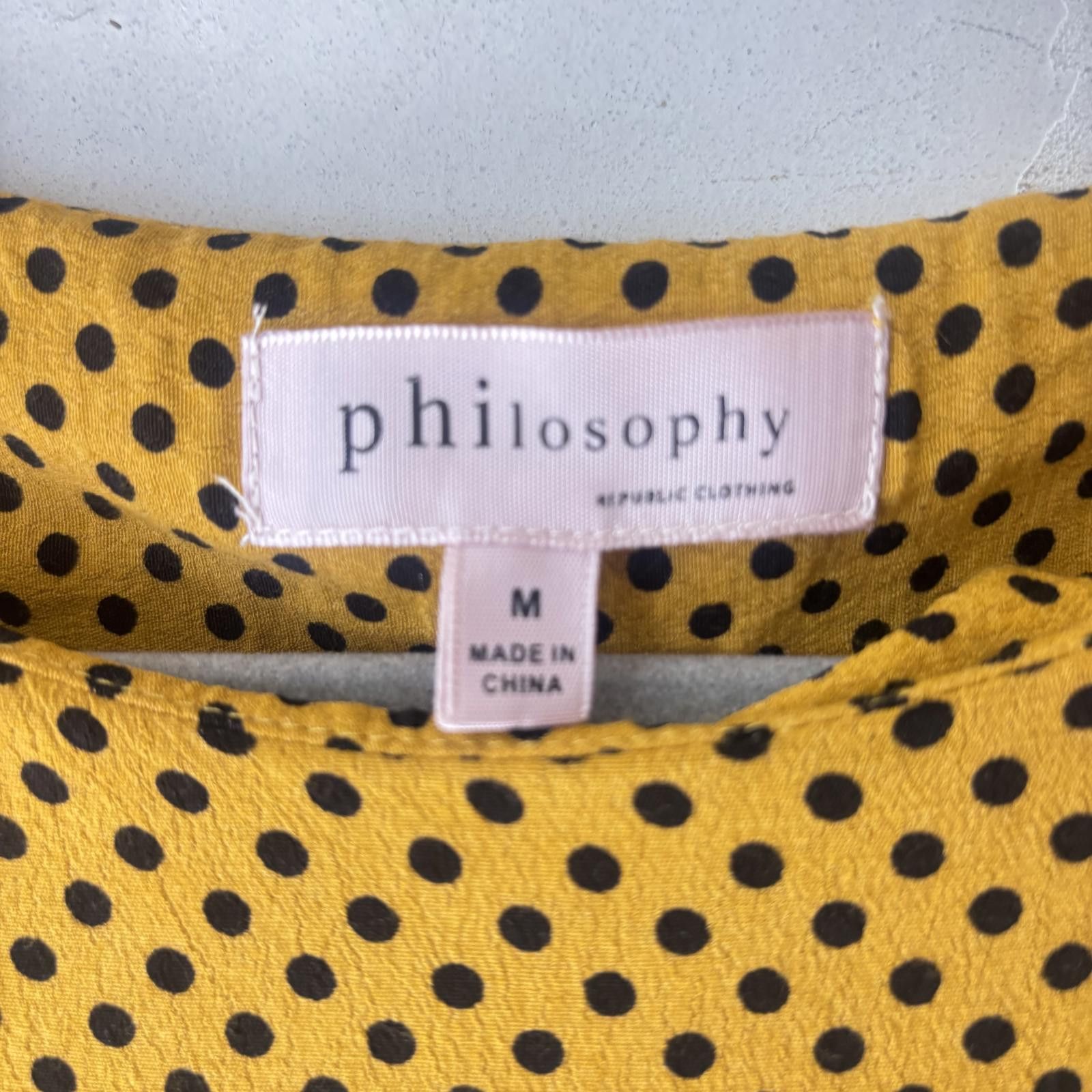 Other Philosophy Mustard Yellow Polka Dot Long Sleeve Blouse Size M / US 6-8 / IT 42-44 - 5 Thumbnail