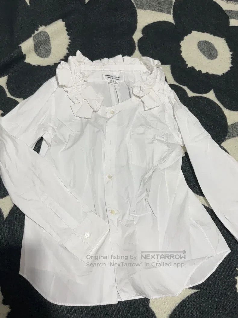 Comme des Garcons Comme Des Garcons Floral Collar Shirt with Padded Size S / US 4 / IT 40 - 1 Thumbnail