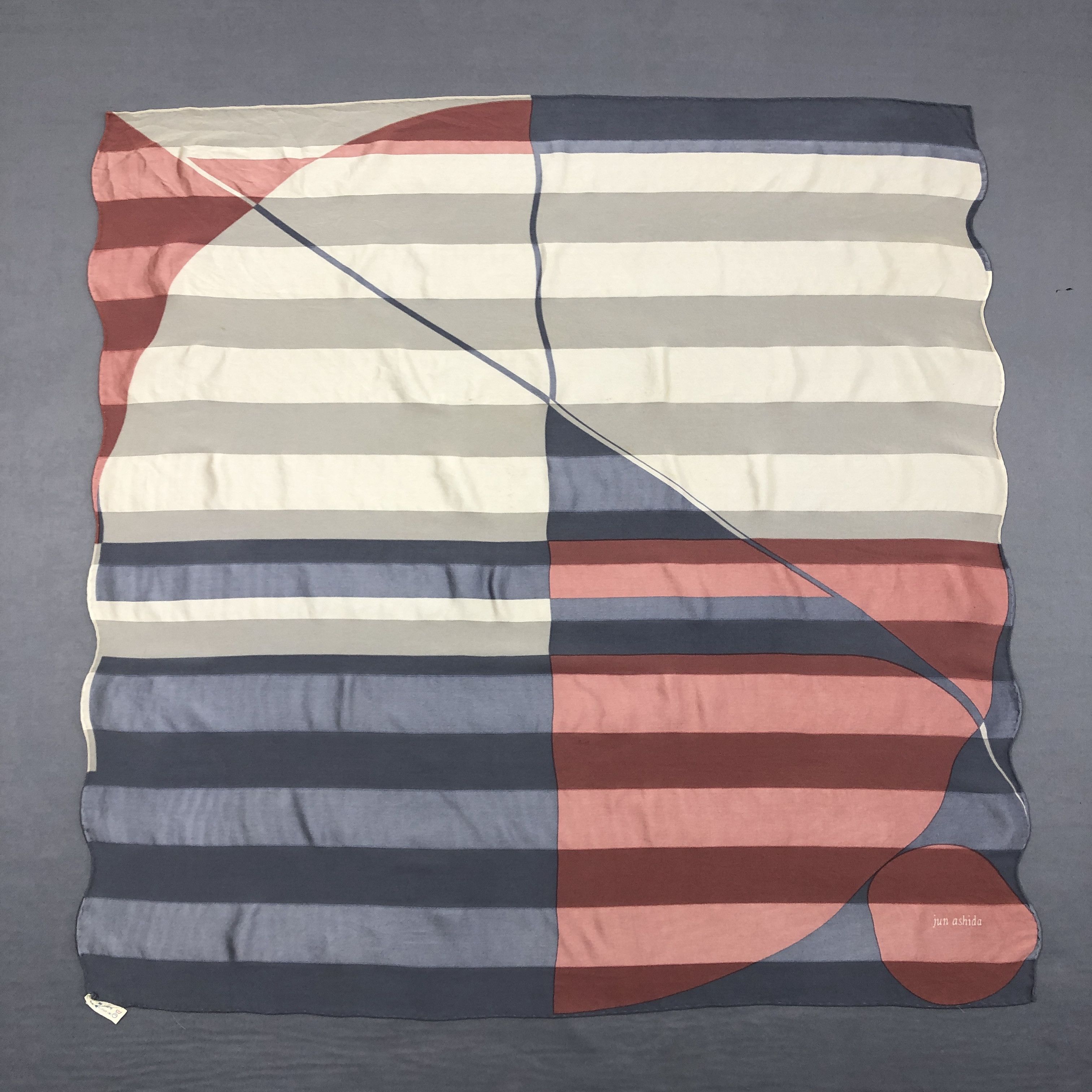 Japanese Brand × Vintage Vintage Jun Ashida SILK Scarf Twill Stole Wraps Scarves Size ONE SIZE - 1 Thumbnail