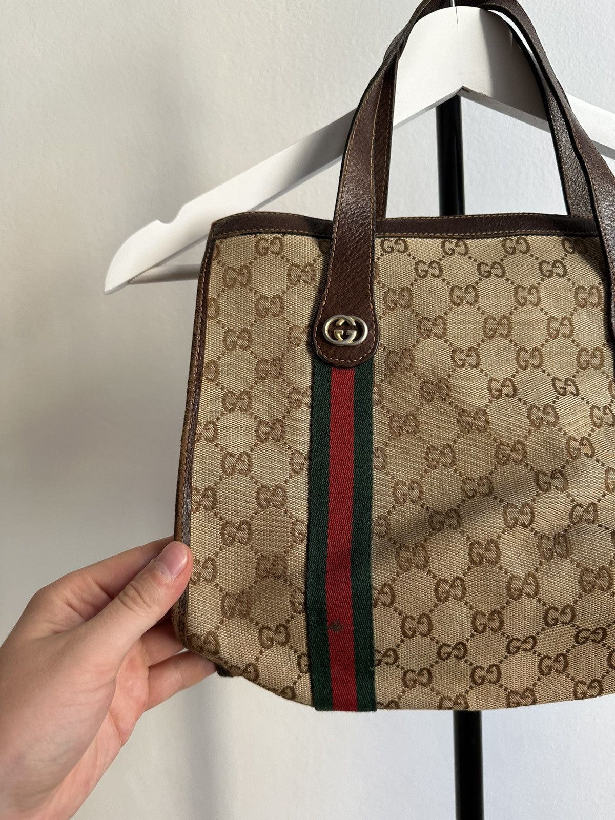 Gucci Gucci Vintage 70s-80s Rare Monogramme GG Archive Leather Bag Size ONE SIZE - 7 Thumbnail