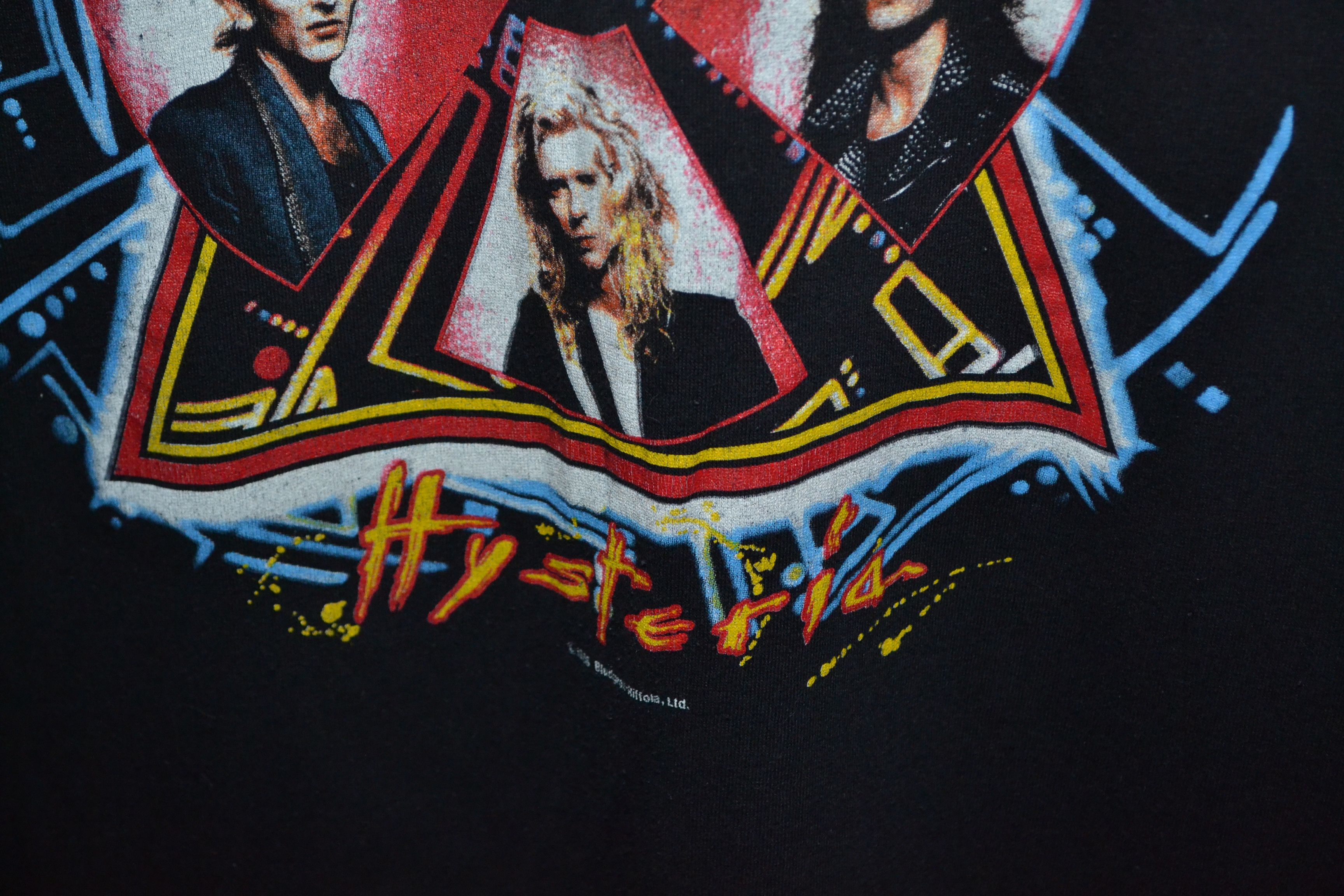 Band Tees × Vintage Vintage 1988 Def Leppard Hysteria Tour Black Shirt size XL Size US XL / EU 56 / 4 - 5 Thumbnail
