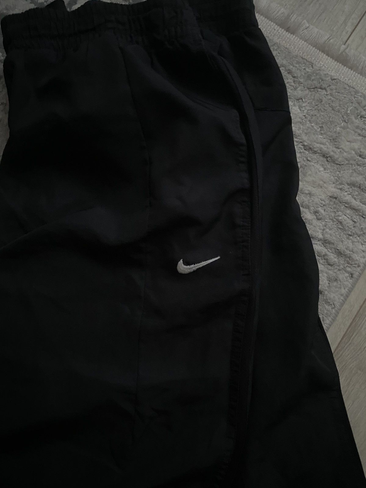Nike Vintage Nike Baggy Nylon Track Pants Drill Balck Oversized Size US 38 / EU 54 - 3 Thumbnail
