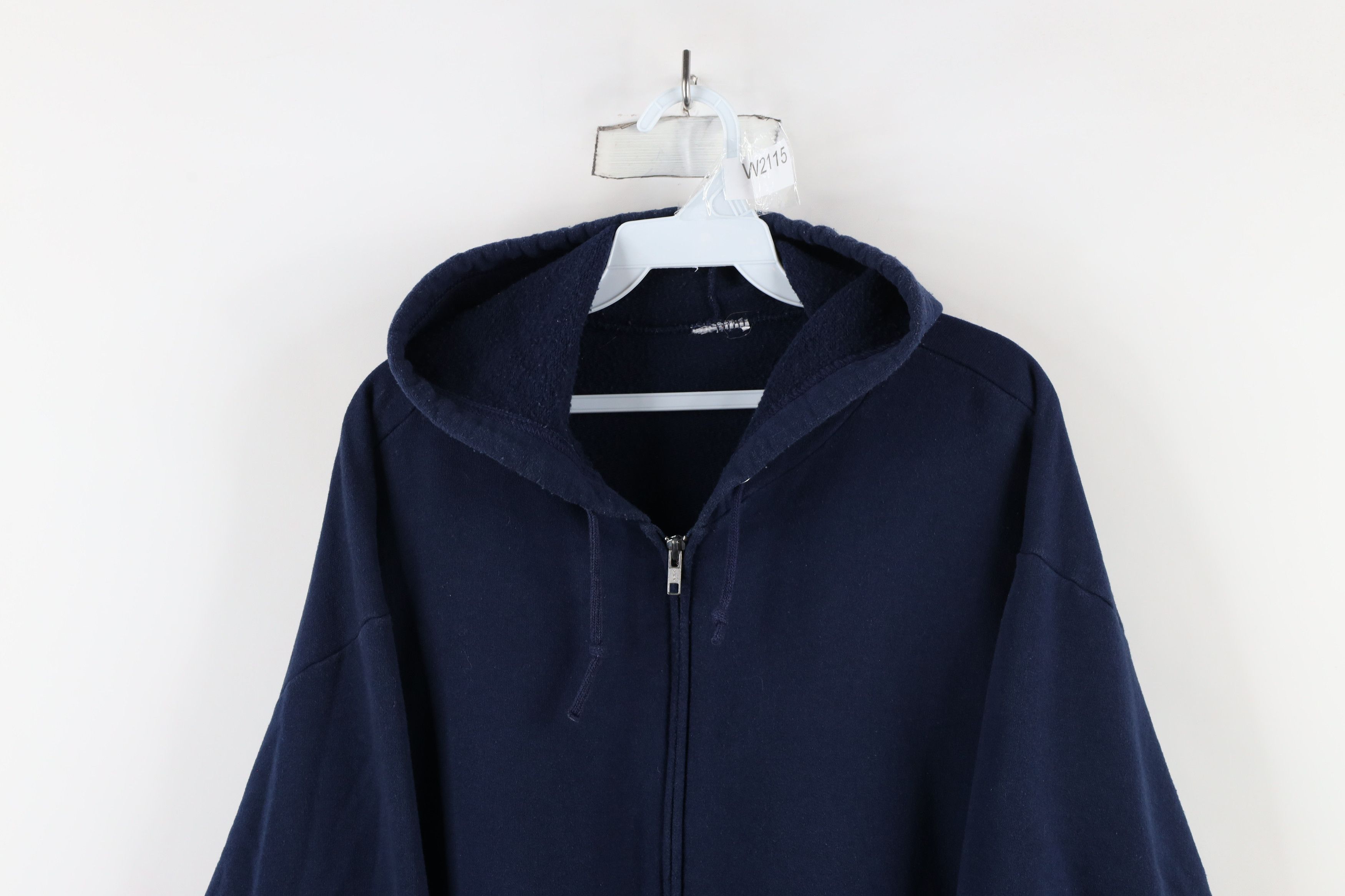 Vintage Vintage 90s Streetwear Blank Full Zip Hoodie Sweatshirt Size US L / EU 52-54 / 3 - 2 Thumbnail