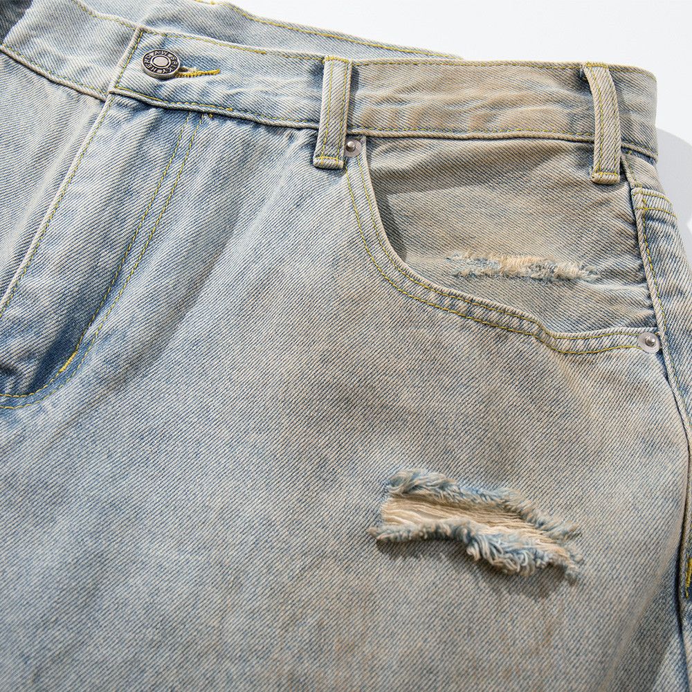 Vintage Men's dirty distressed casual washed ripped jeans Size US 32 / EU 48 - 4 Thumbnail