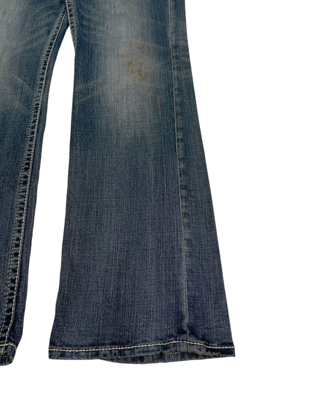 Le Grande Bleu (L.G.B.) Rare Design Vintage Brand Salvage Bootcut Flared Jeans 2000s Size US 35 - 6 Thumbnail