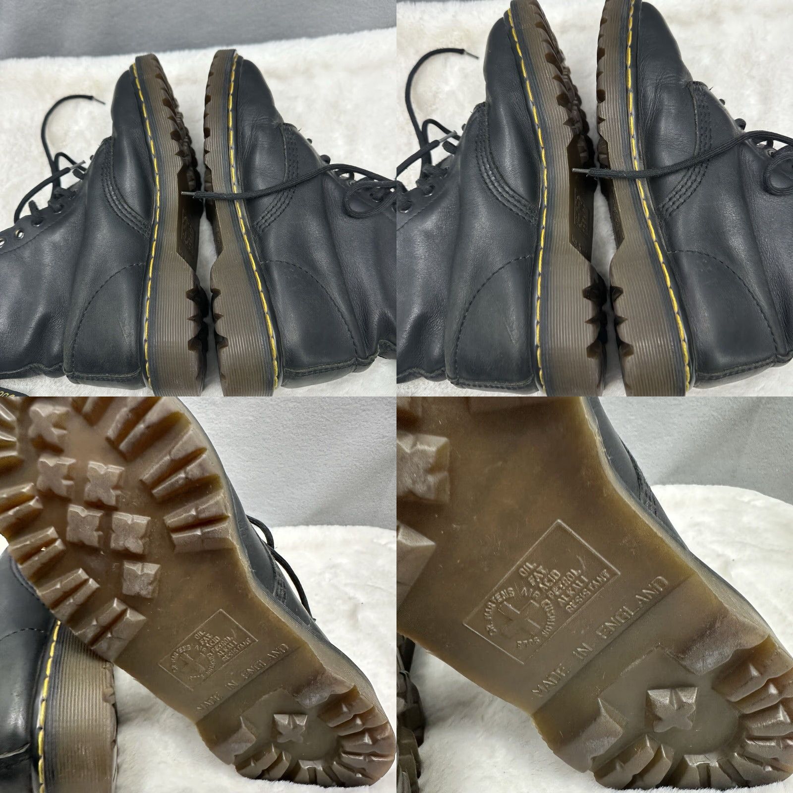 Dr. Martens VINTAGE Dr. Martens 1460 Combat Boots Women's UK 6 Leather Black 90s Style Ankle Mid Cut Boots Size US 6 / IT 36 - 8 Thumbnail