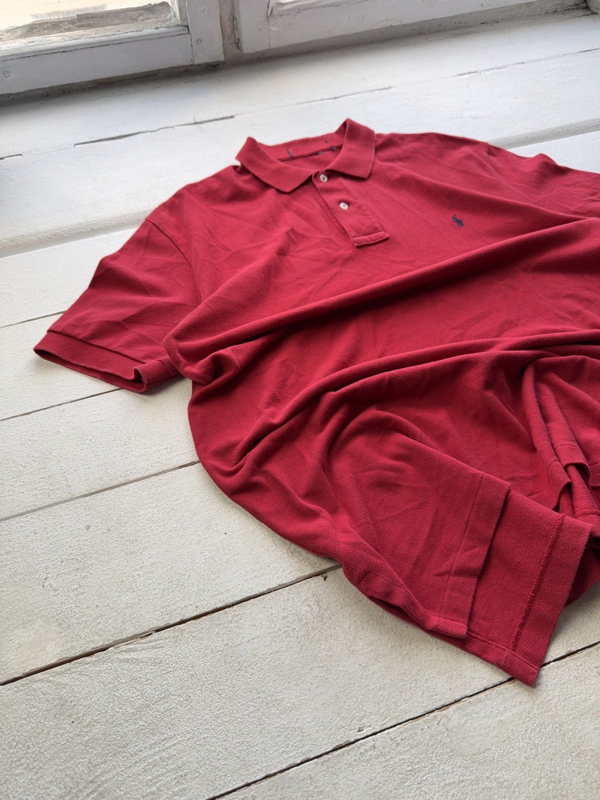 Polo Ralph Lauren Retro Luxury 90s Polo Ralph Lauren Red Polo Shirt 🐎 Size US L / EU 52-54 / 3 - 2 Thumbnail