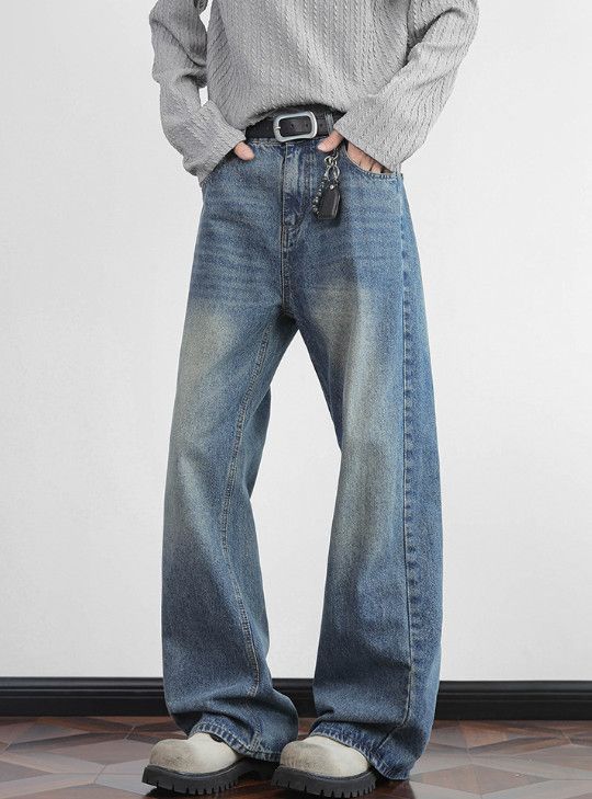 Japanese Brand Men's Cleanfit Distressed Retro Versatile Jeans Size US 32 / EU 48 - 1 Thumbnail
