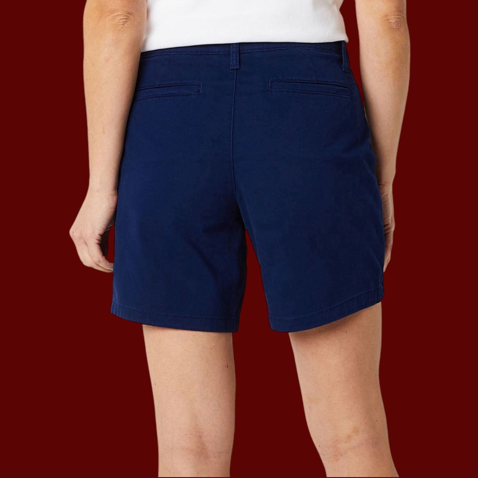 Other St. John's Bay - Women's Mid Rise 5" Inseam Chino Short - Be Size 40" / US 18 - 4 Thumbnail