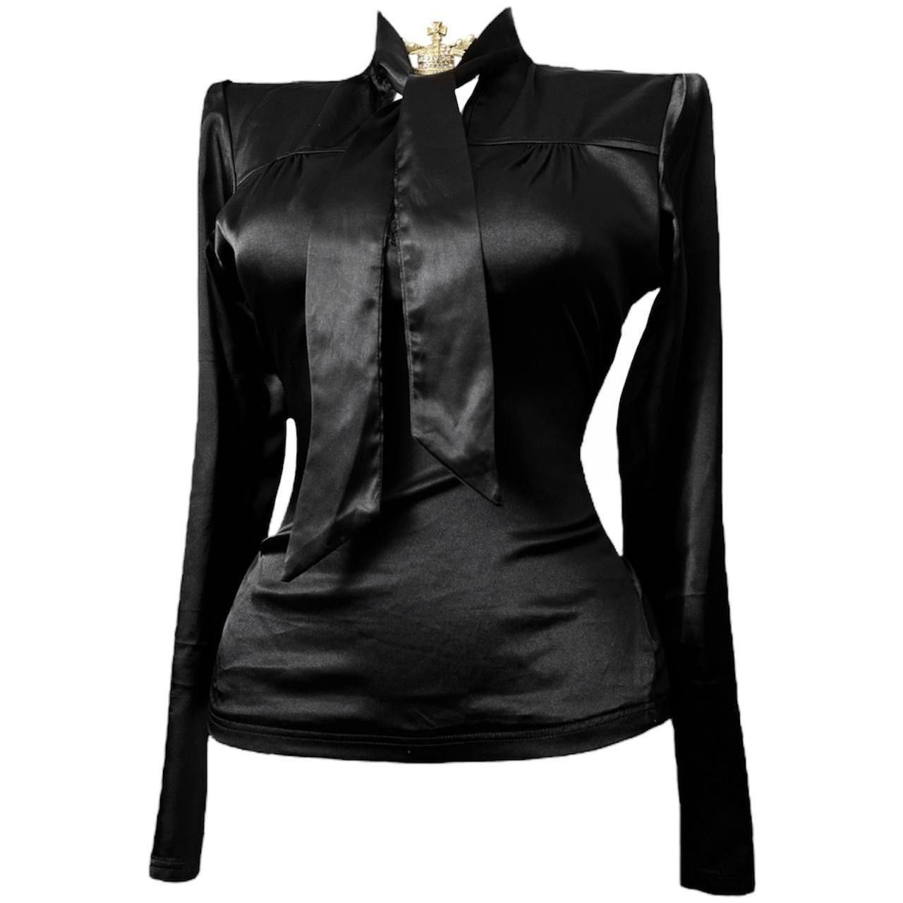 Vintage Unique gothic avant-garde Coquette Satin blouse Size S / US 4 / IT 40 - 1 Thumbnail