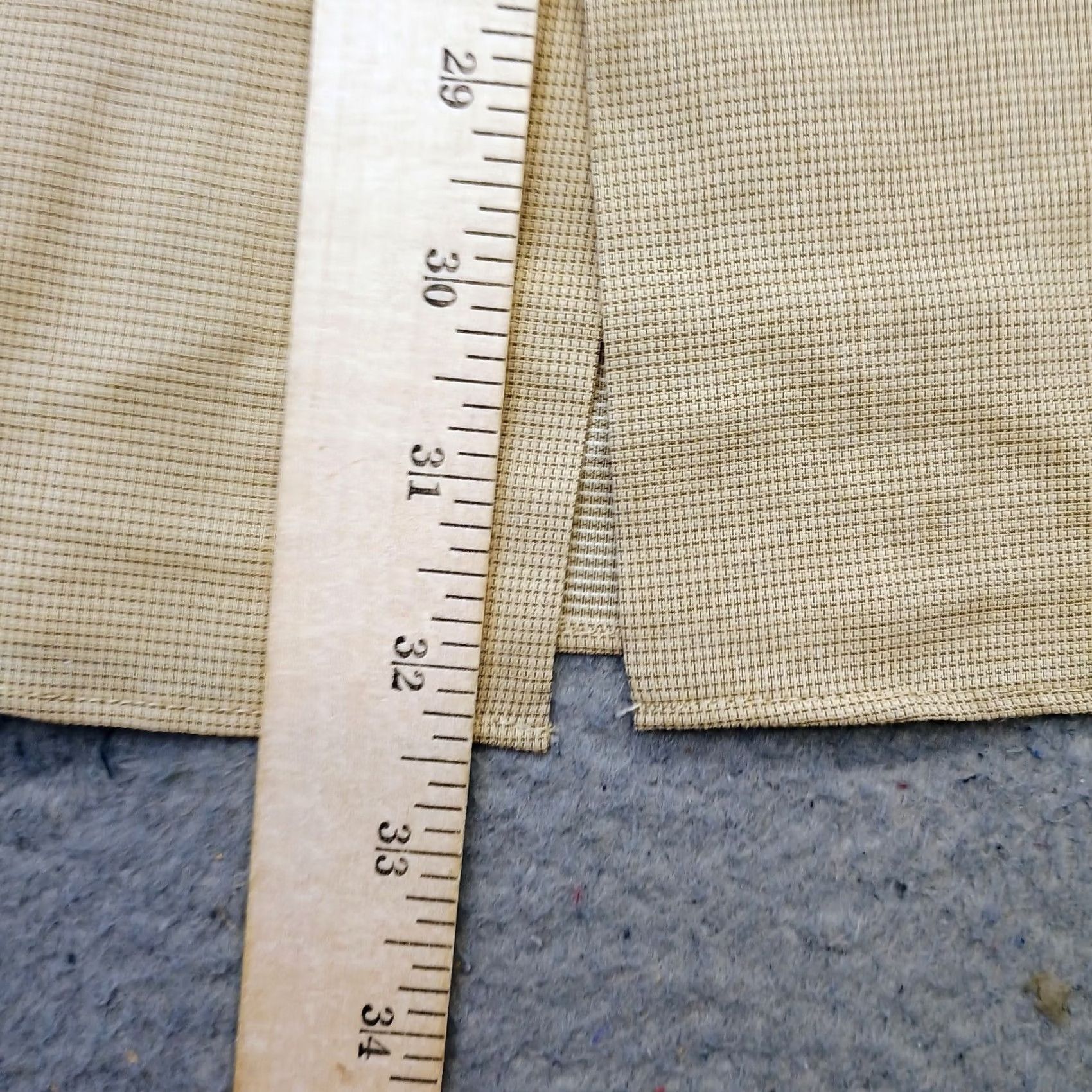 Van Heusen Van Heusen Dress Shirt Mens 16.5 Tan Long Sleeve Button-Down Formal Shirt Size 46R - 4 Thumbnail