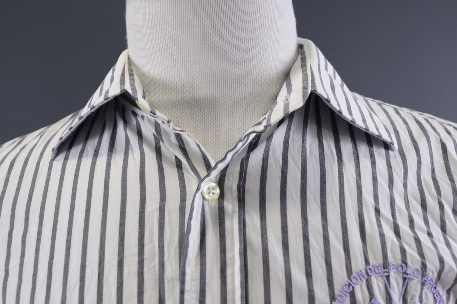 La Martina La Martina Argentina White Stripe Shirt Size L Size US L / EU 52-54 / 3 - 6 Thumbnail