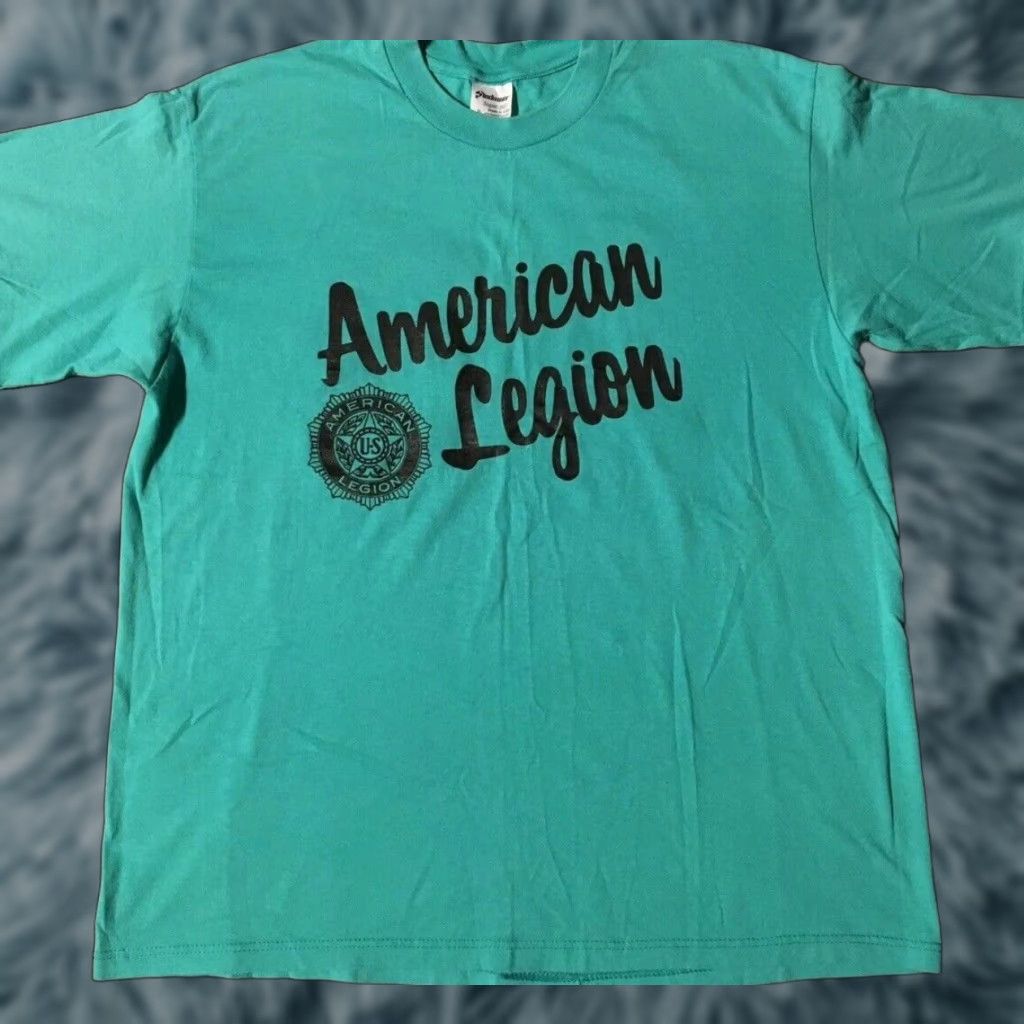 Vintage VINTAGE American Legion Shirt XL Green 80s 90s Single Stitch USA Stedman T-Shirt Mens Sports Vintage 28 Size US XL / EU 56 / 4 - 1 Thumbnail