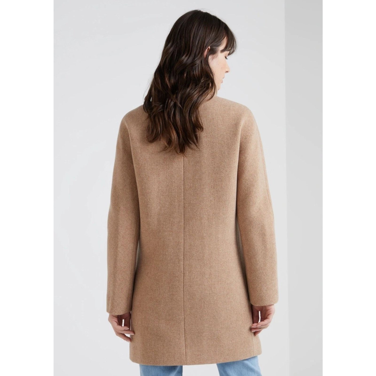 J.Crew J. CREW Stadium Cloth Wool Cocoon Coat Tan Camel Neutral Size XS / US 0-2 / IT 36-38 - 3 Thumbnail