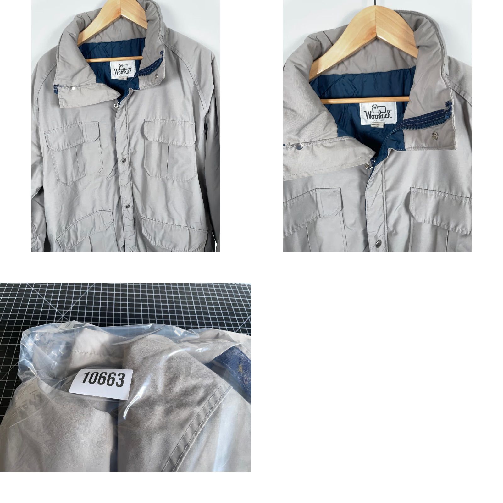 Vintage VINTAGE Woolrich Parka Jacket XL Men Light Gray Full Zip Insulated Lined Pockets USA Made Size US XL / EU 56 / 4 - 9 Thumbnail