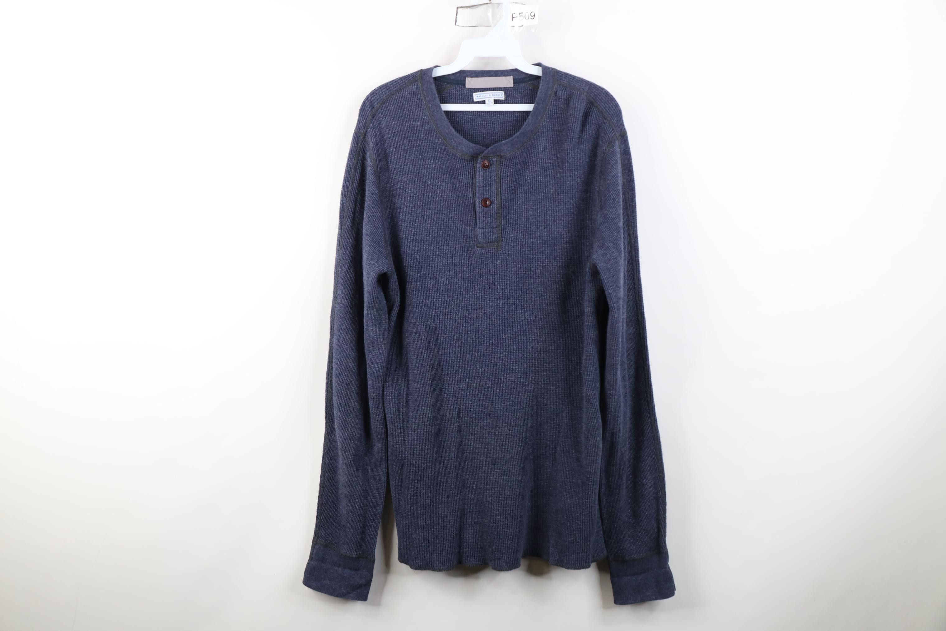 Wallace & Barnes Wallace & Barnes Waffle Knit Long Sleeve Henley T-Shirt Size US XL / EU 56 / 4 - 1 Thumbnail