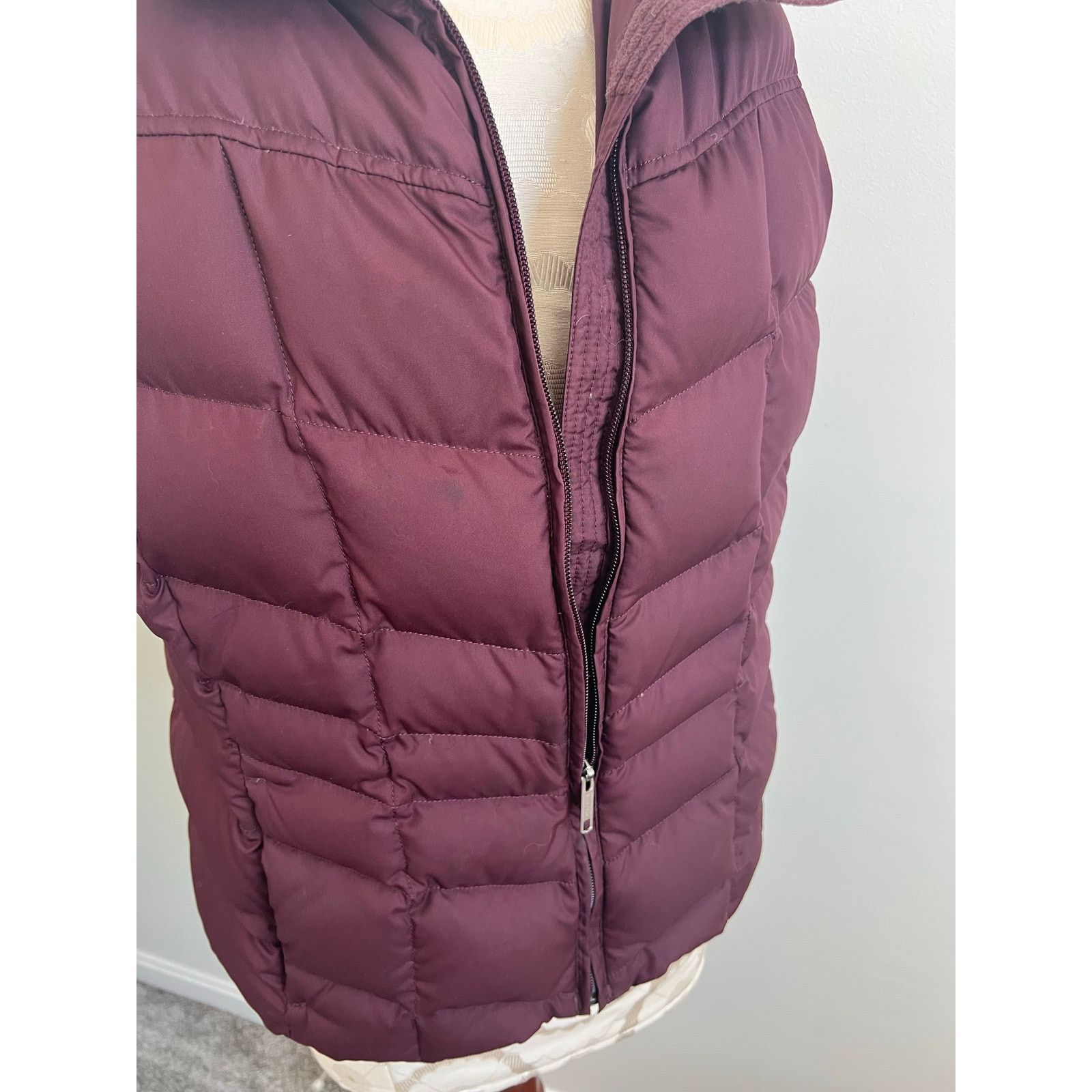 Lands' End Lands' End Full Zip Solid Purple Down Puffer Vest Medium Size M / US 6-8 / IT 42-44 - 3 Thumbnail
