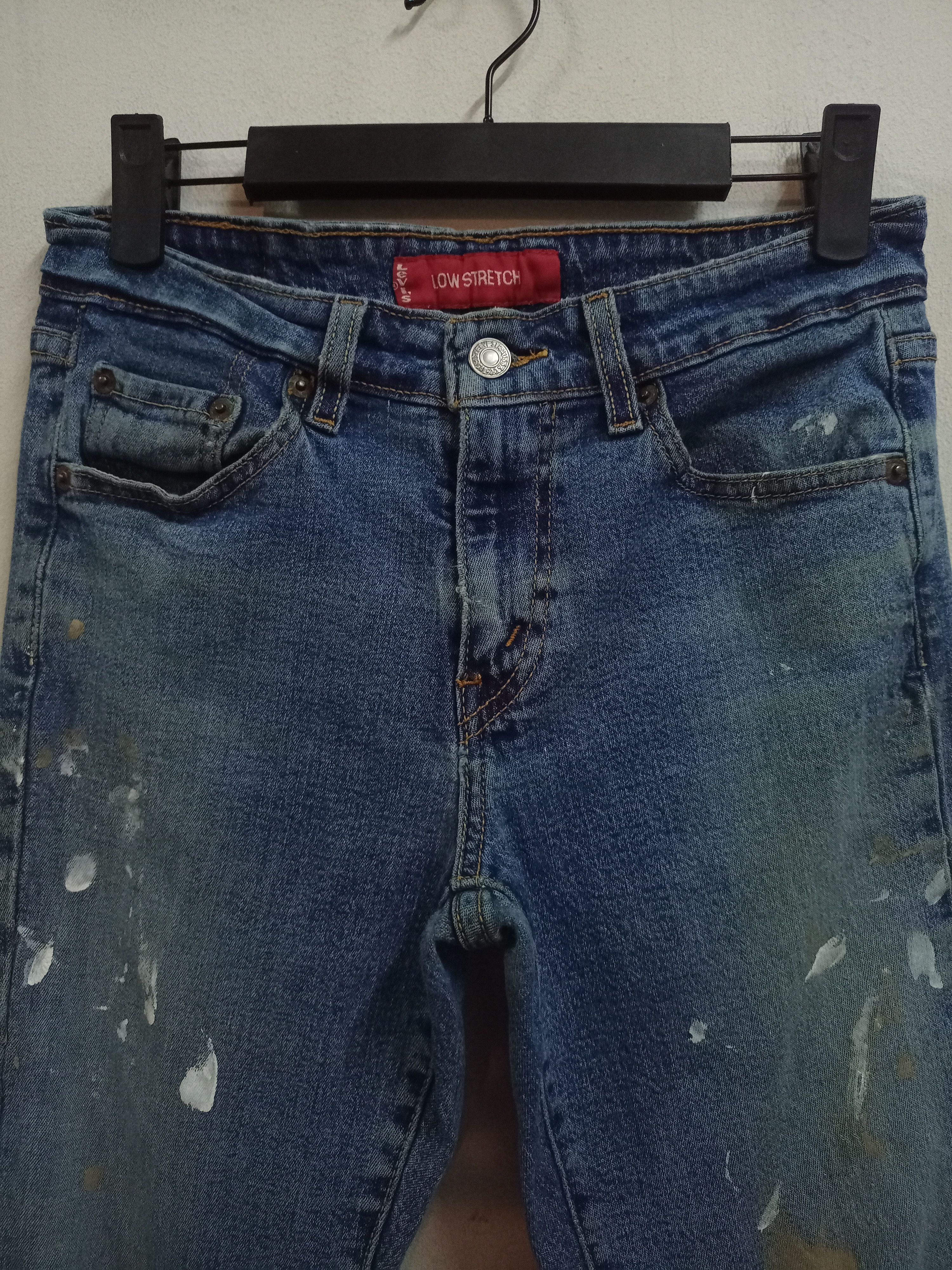 Levi's Vintage 90s Levis 519 Low Rise Paint Splatter Flared Jeans Size 27" / US 4 / IT 40 - 4 Thumbnail