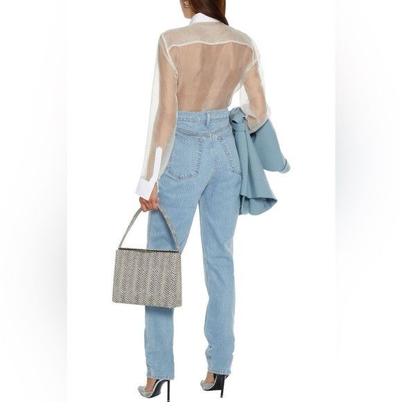 Helmut Lang 🎀 HELMUT LANG high rise slim leg jeans with raw hem 26 Size 24" / US 00 / IT 34 - 12 Thumbnail