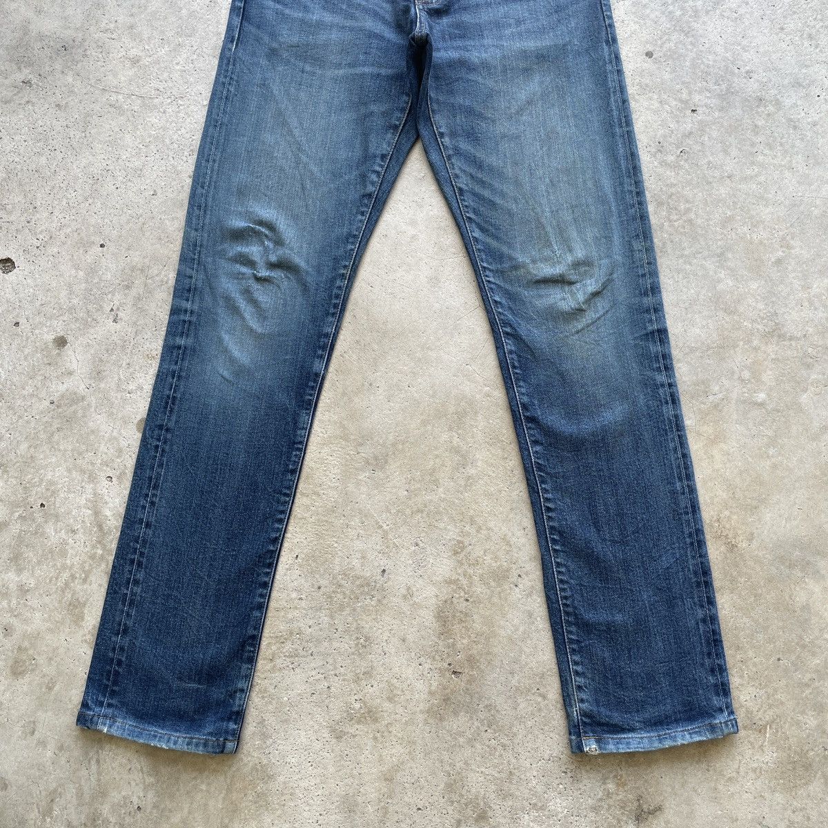 Japanese Brand Vintage Japanese Selvedge Jeans Slimfit Faded Denim Pants Size US 32 / EU 48 - 4 Thumbnail