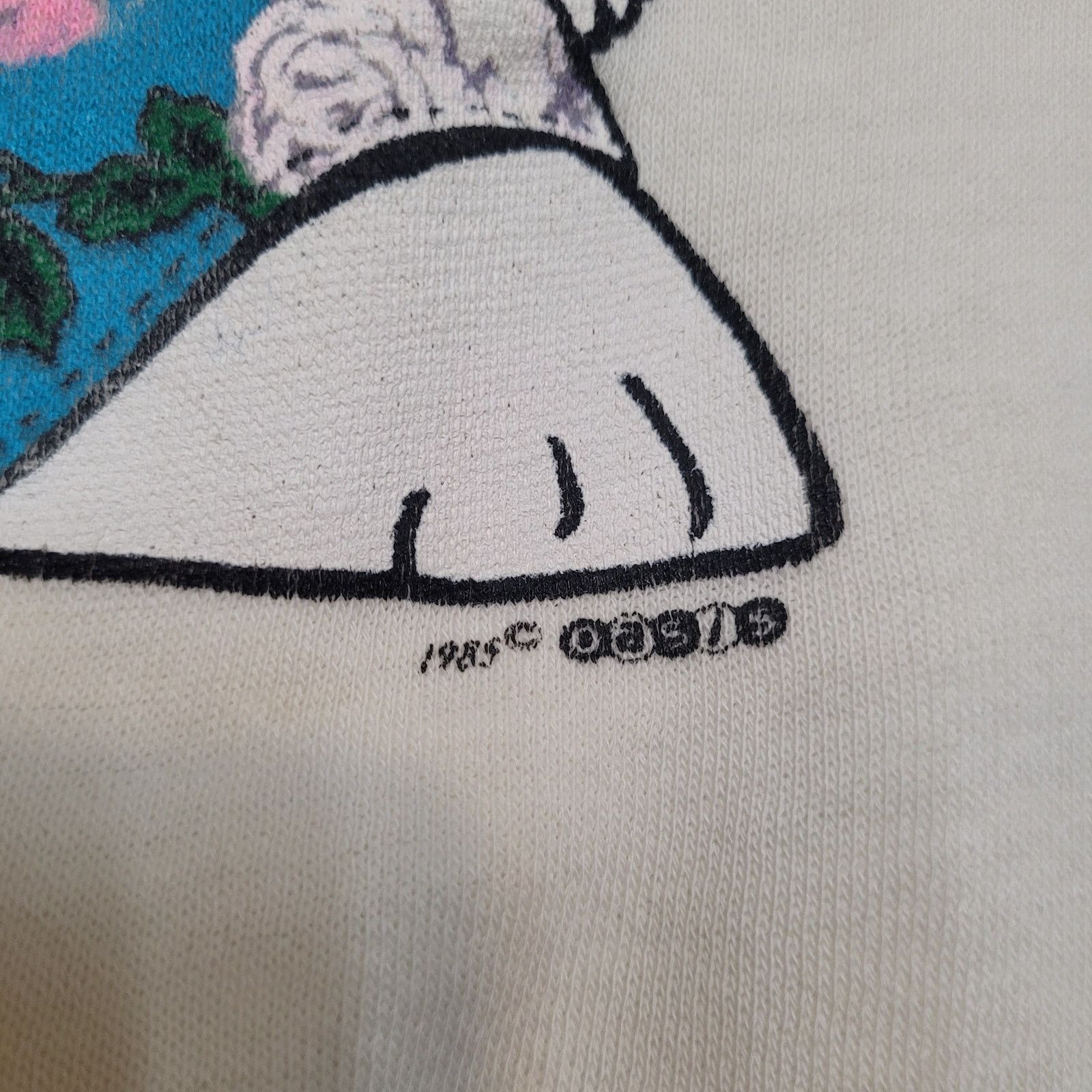 Vintage VTG 80s Funny Rabbit Sweatshirt Womens Large Crop 3/4 Sleeve Size L / US 10 / IT 46 - 3 Thumbnail
