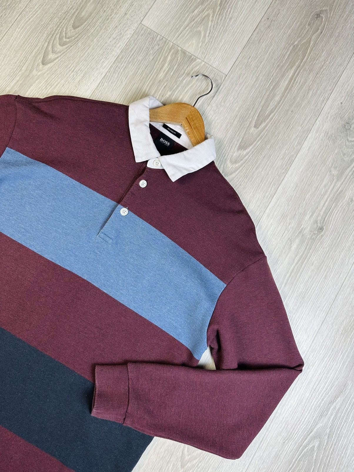 Hugo Boss HUGO BOSS Rugby Shirt Long Sleeve Size M Size US M / EU 48-50 / 2 - 2 Thumbnail