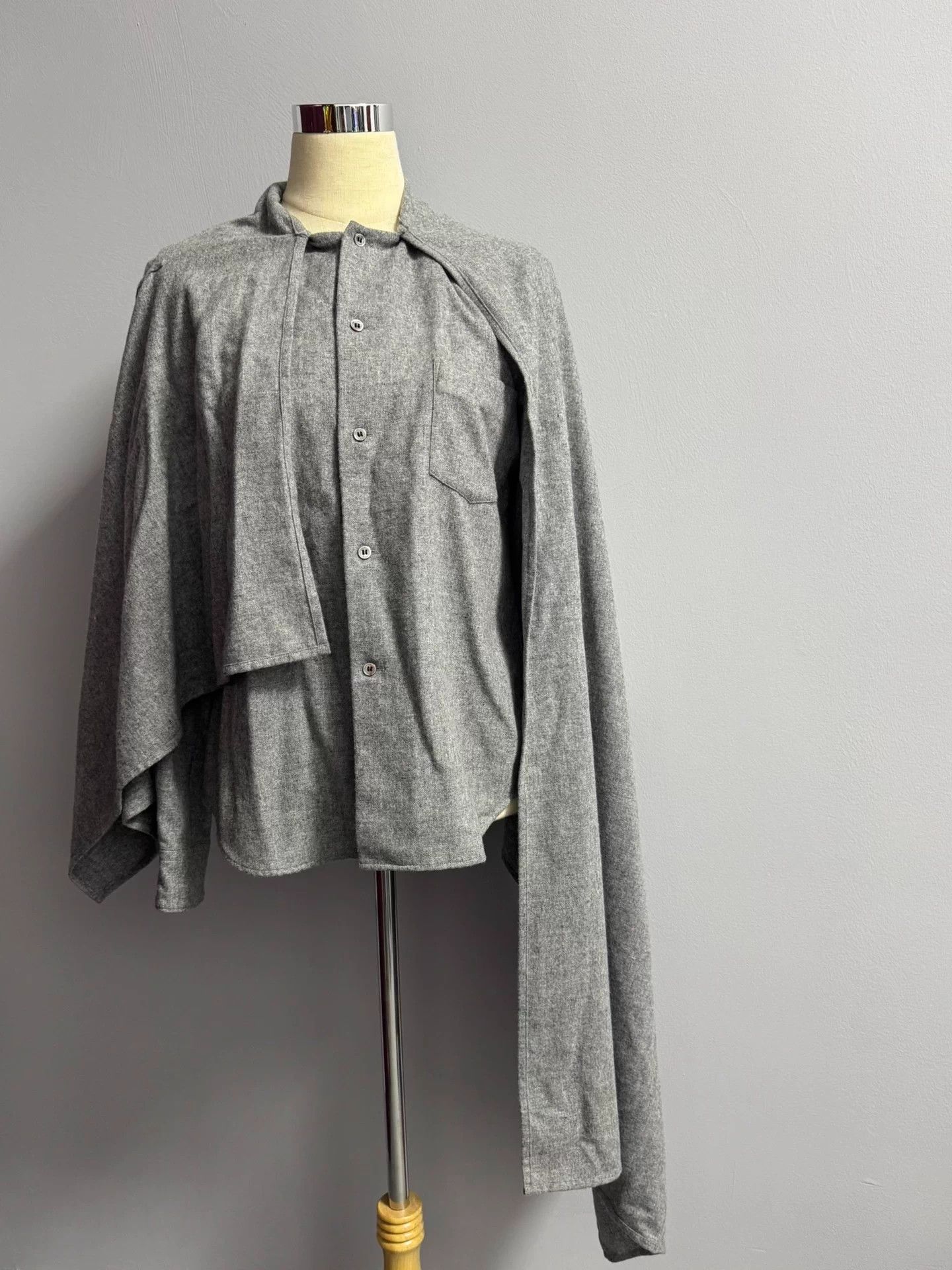Comme des Garcons Comme des Garçons 10aw grey two-piece shirt Size M / US 6-8 / IT 42-44 - 3 Thumbnail