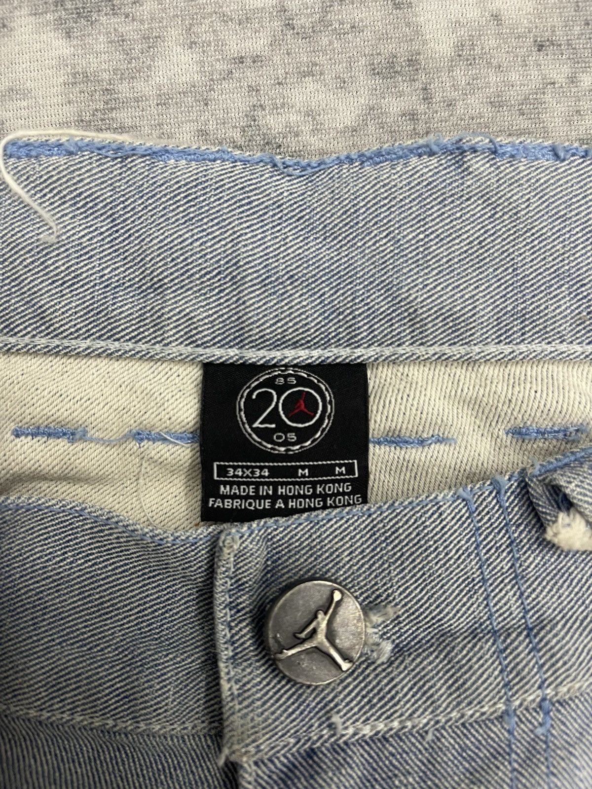 Nike Vintage 2005 Air Jordan 20th Anniversary Baggy Denim Jeans Size US 34 / EU 50 - 6 Thumbnail