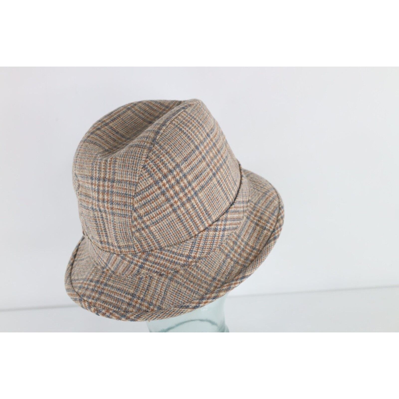 Pendleton × Vintage Vintage 60s 70s Pendleton Wool Houndstooth Plaid Fedora Size ONE SIZE - 4 Thumbnail