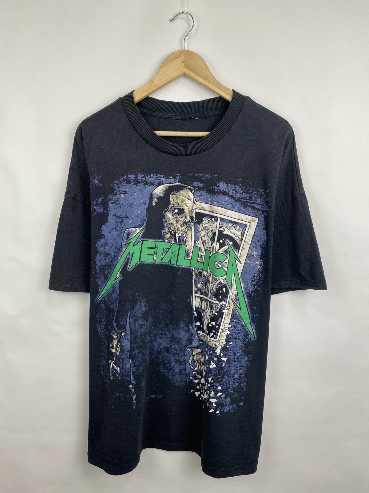 Metallica 🇺🇸💀 Vintage Metallica Pushead Rock Band Rare Retro T-Shirt Size US XL / EU 56 / 4 - 3 Thumbnail