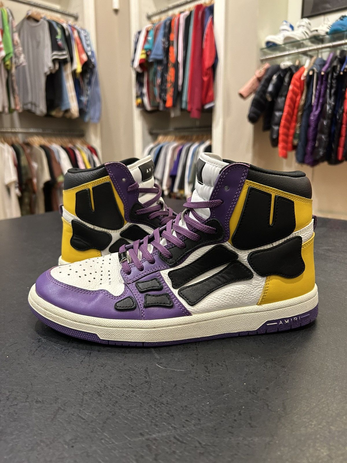 Amiri Amiri Bone High - Purple/Yellow Size US 9 / EU 42 - 2 Thumbnail